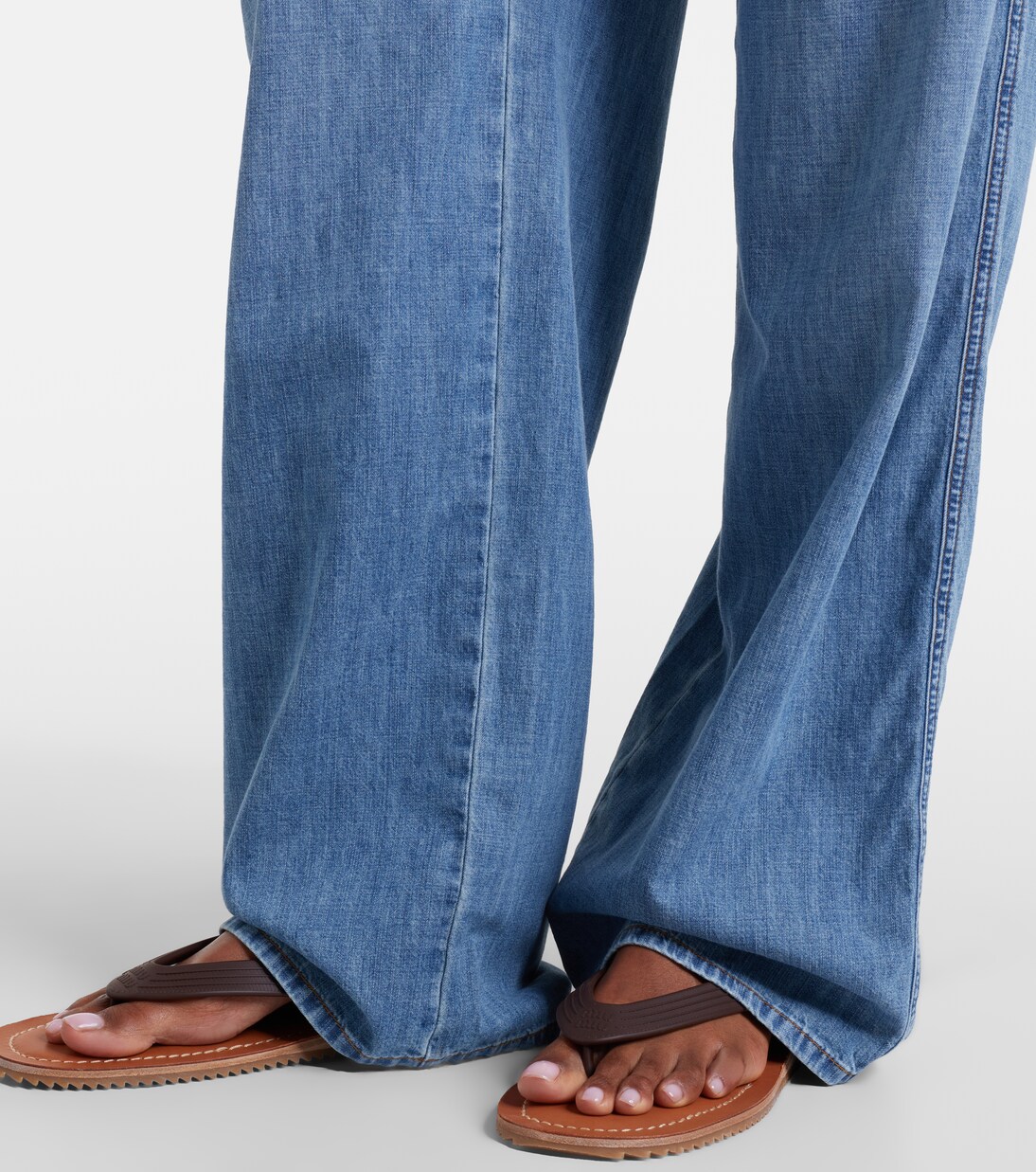 Chambray wide-leg pants | Miu Miu