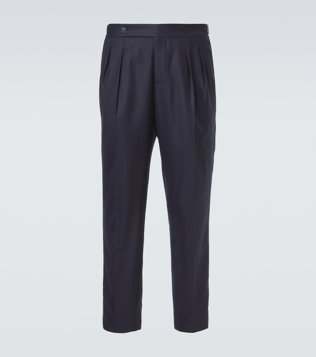 Pantalon droit en laine et soie | Brunello Cucinelli