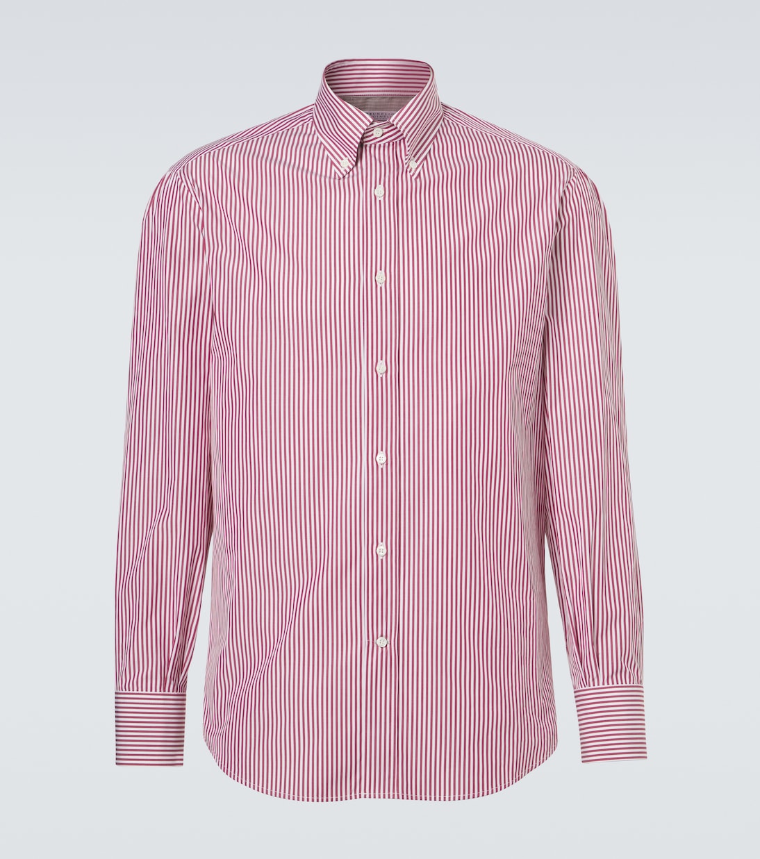 Striped cotton poplin shirt | Brunello Cucinelli