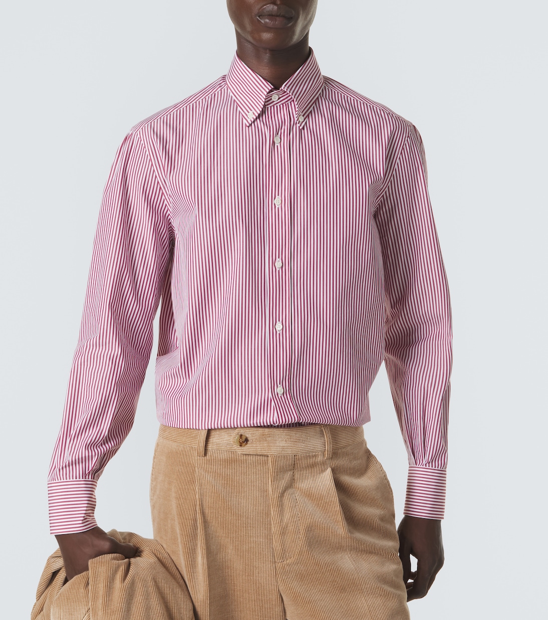 Striped cotton poplin shirt | Brunello Cucinelli