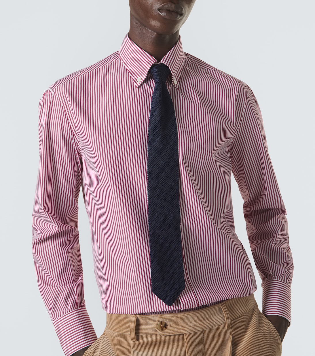 Striped cotton poplin shirt | Brunello Cucinelli