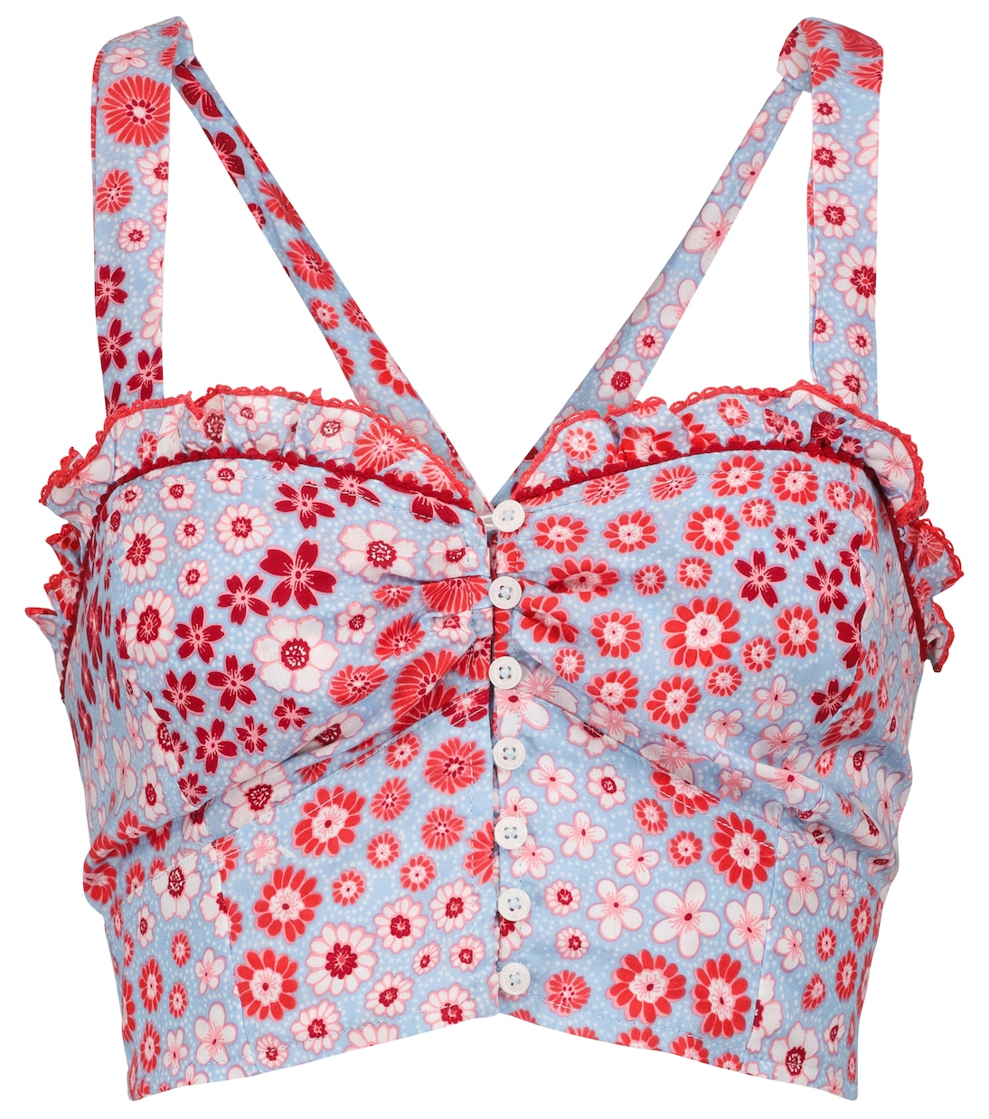 Bedrucktes Cropped-Top Josie | Poupette St Barth