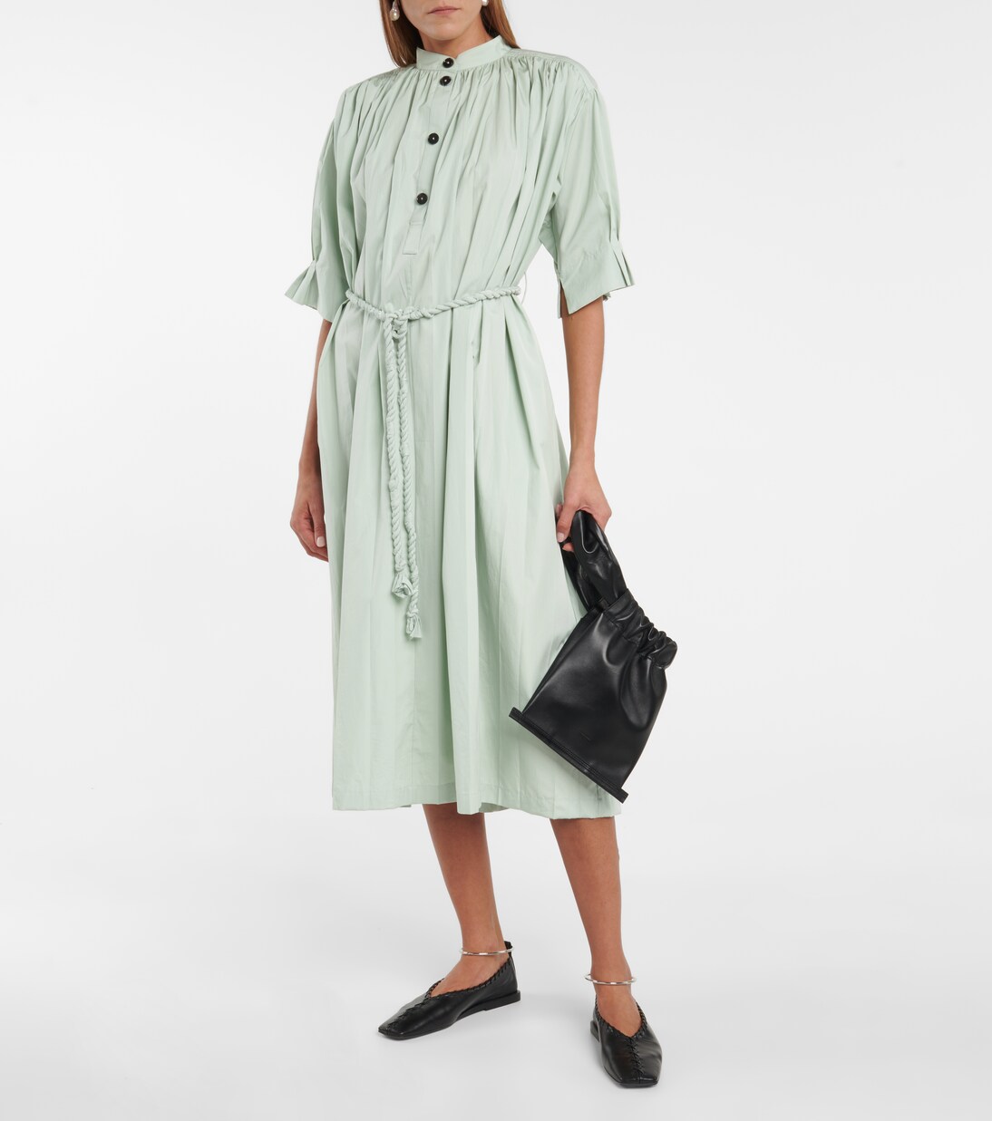 Robe midi en coton | Jil Sander