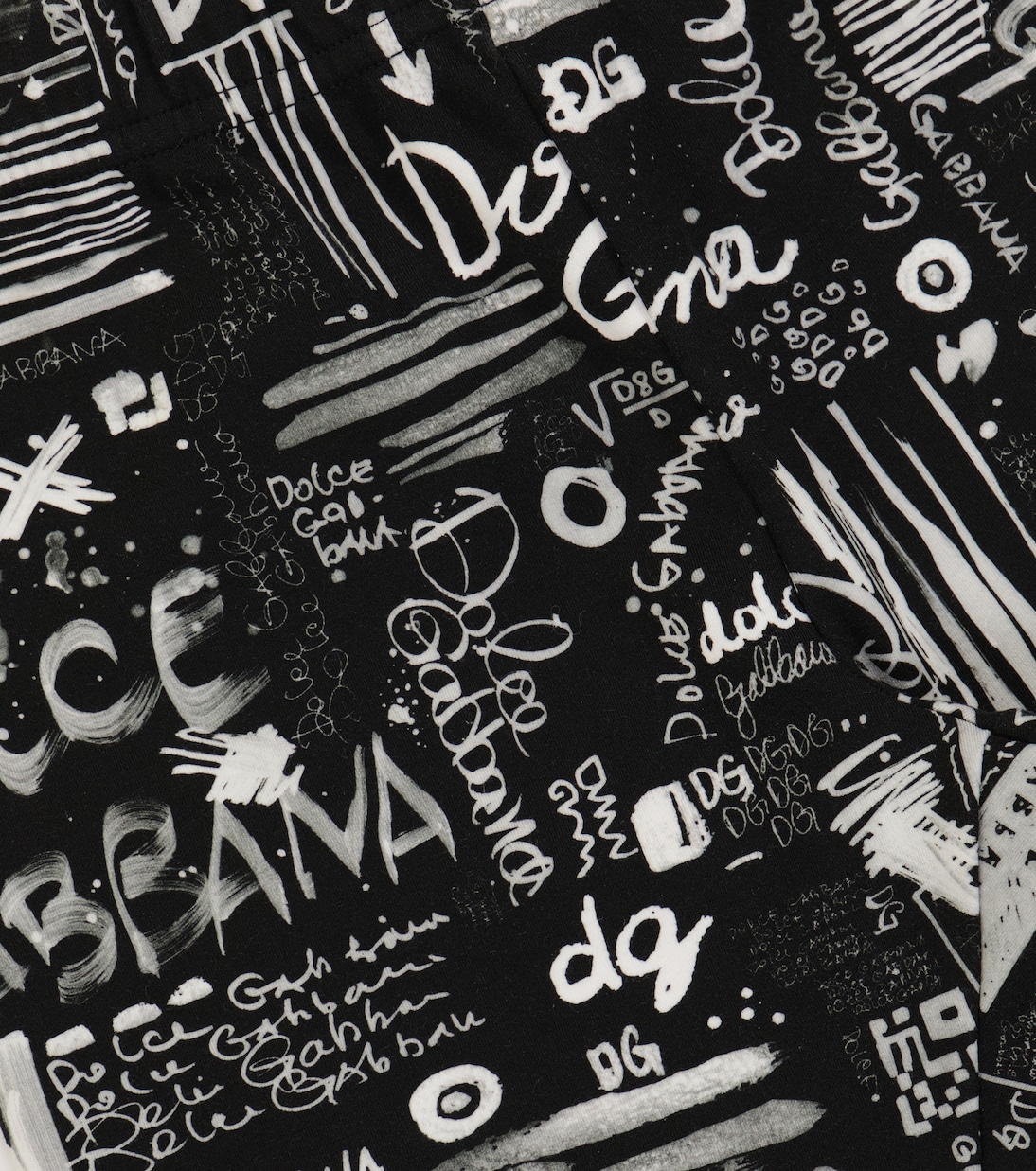 Pantaloni in cotone stretch con stampa | Dolce&Gabbana Kids