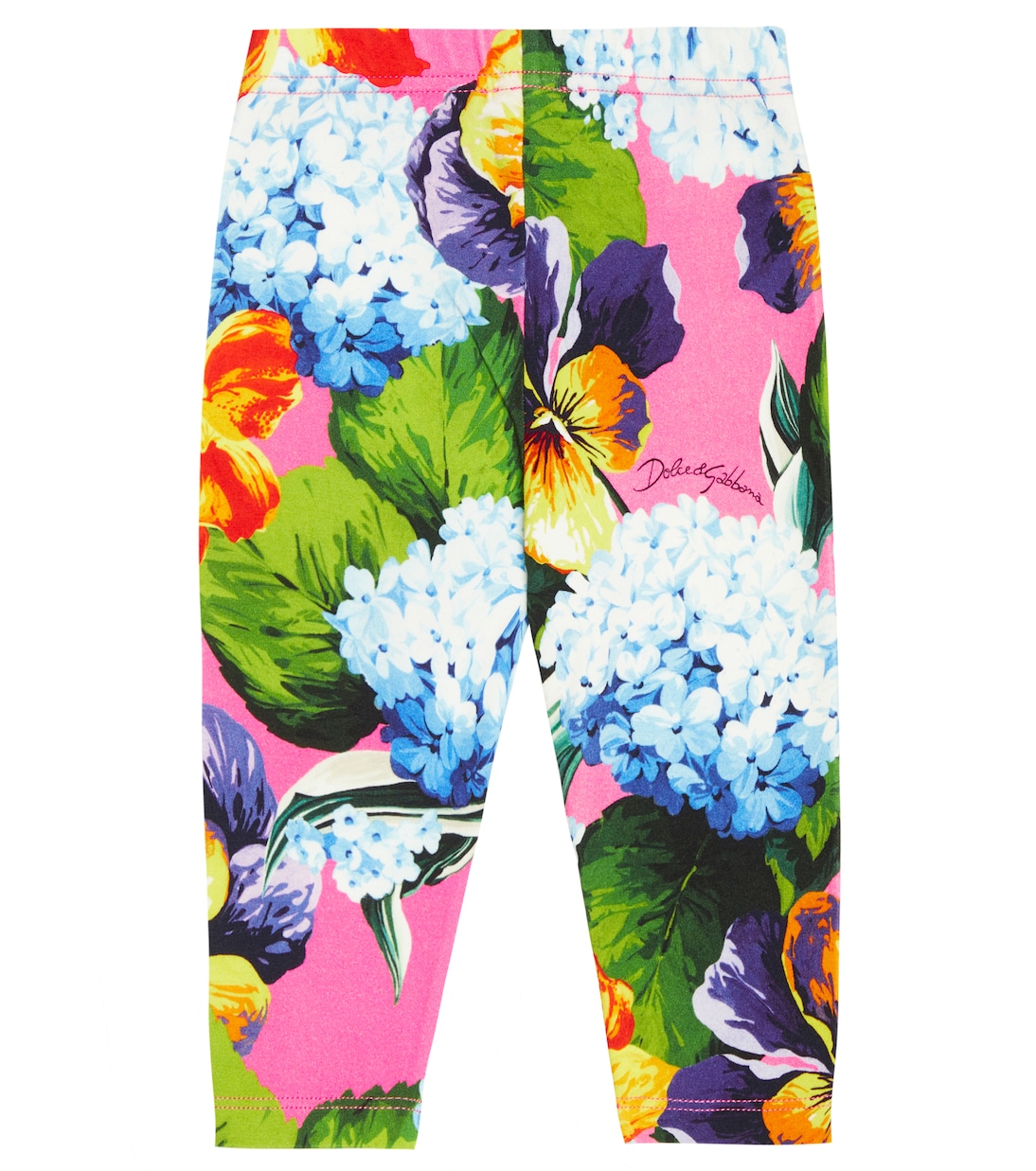 Baby floral cotton-blend leggings | Dolce&Gabbana Kids