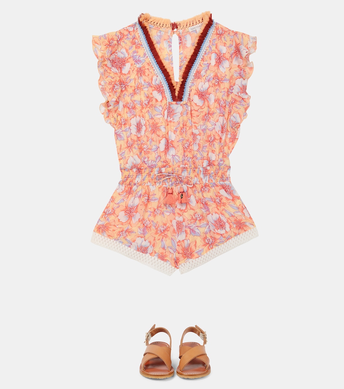 Sasha floral playsuit | Poupette St Barth Kids