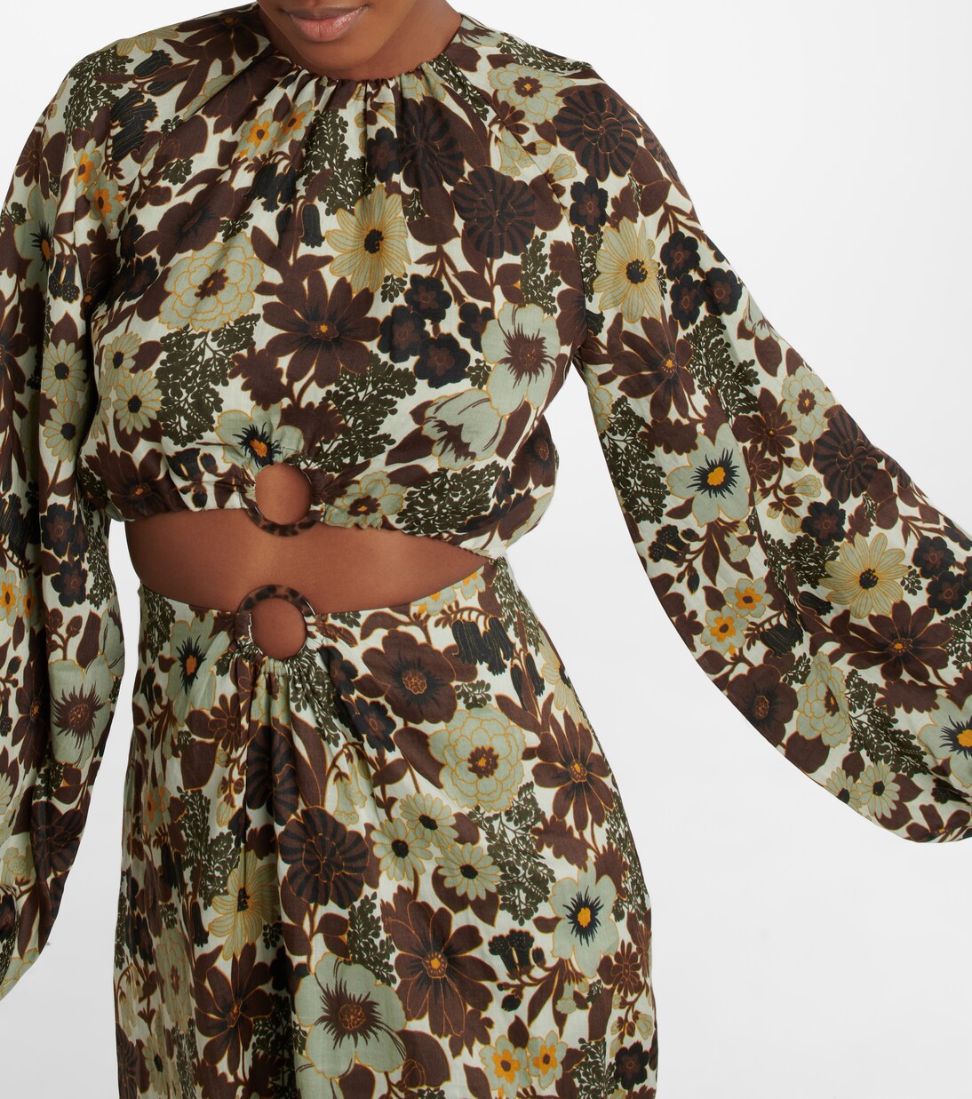 Constantine floral ramie crop top | SIR