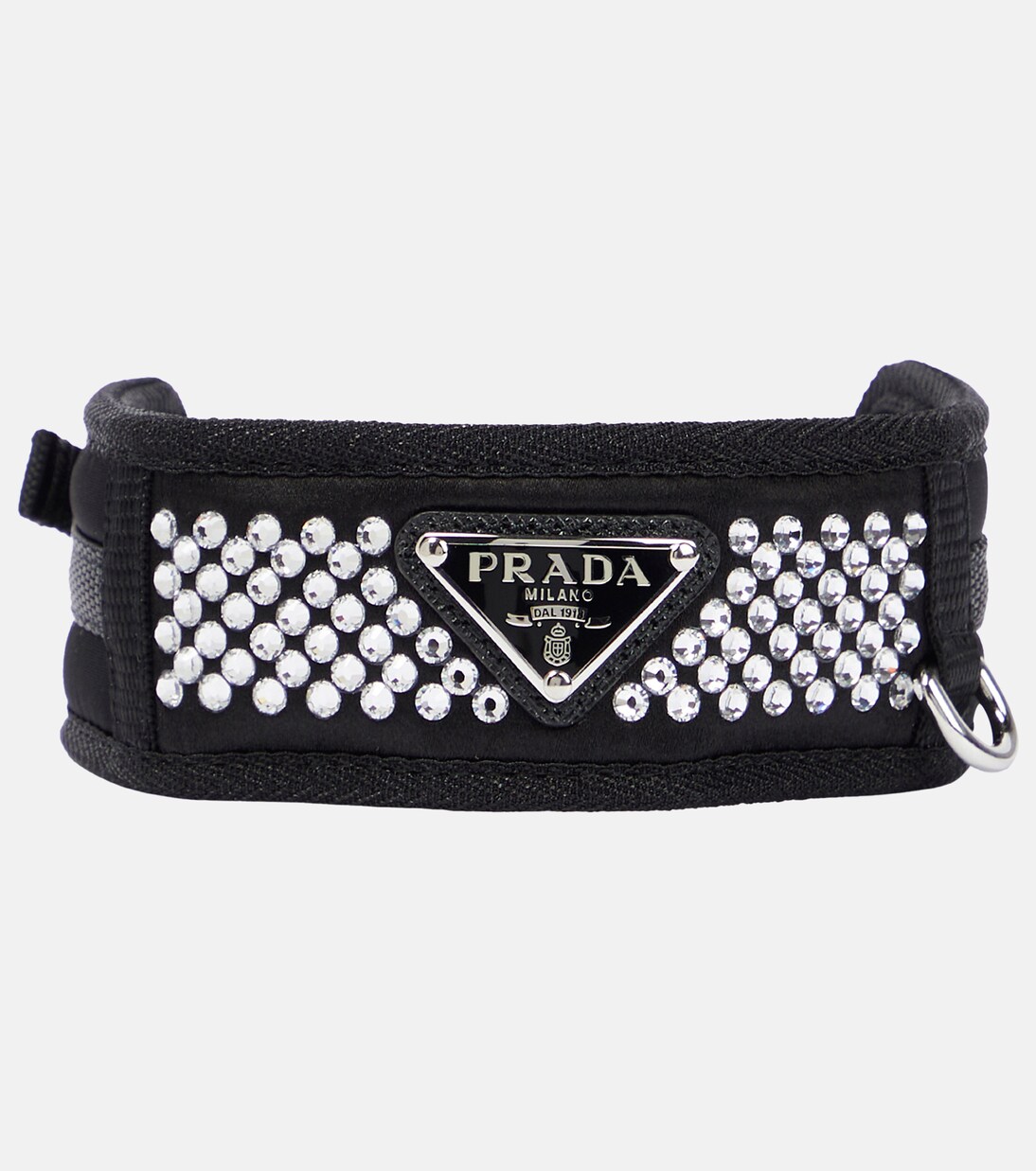 Halsband für Hunde aus Re-Nylon mit Kristallen | Prada