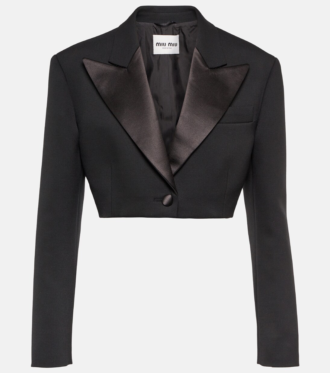 Cropped-Blazer aus Schurwolle | Miu Miu