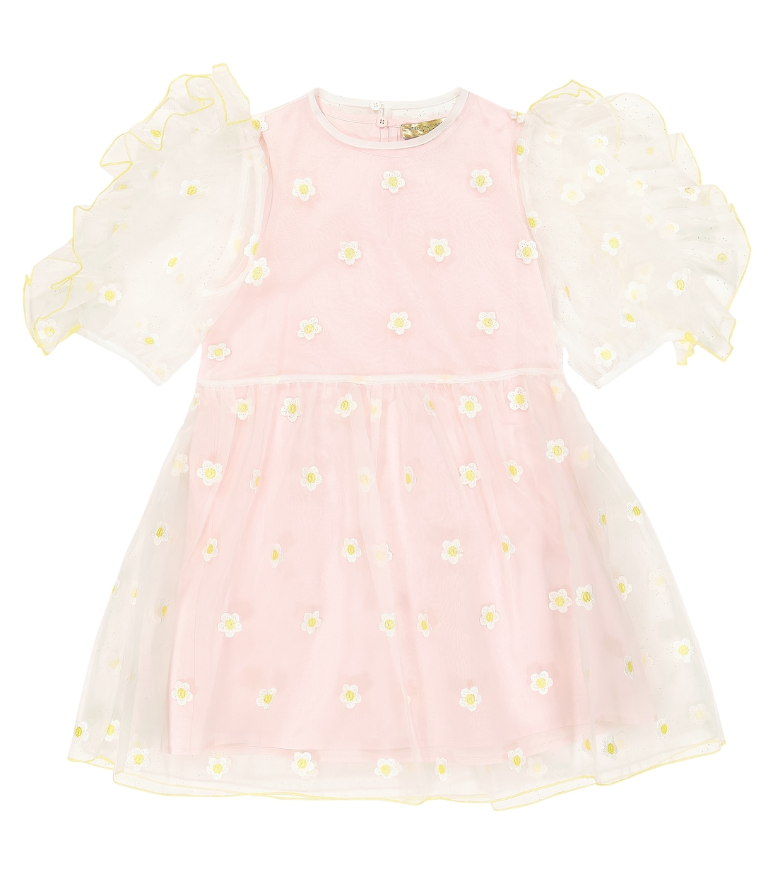 Ruffle-trimmed embroidered dress | Stella McCartney Kids