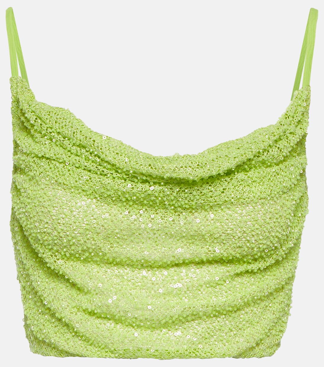 Cropped-Top mit Pailletten | Self-Portrait