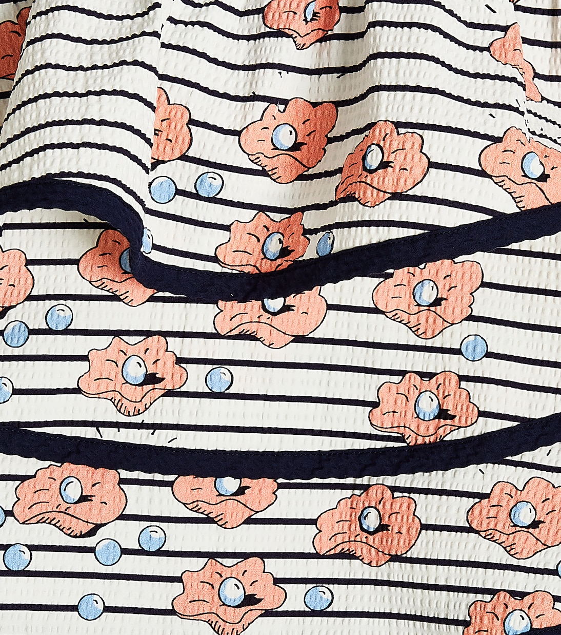 Striped cotton tiered top | Mini Rodini