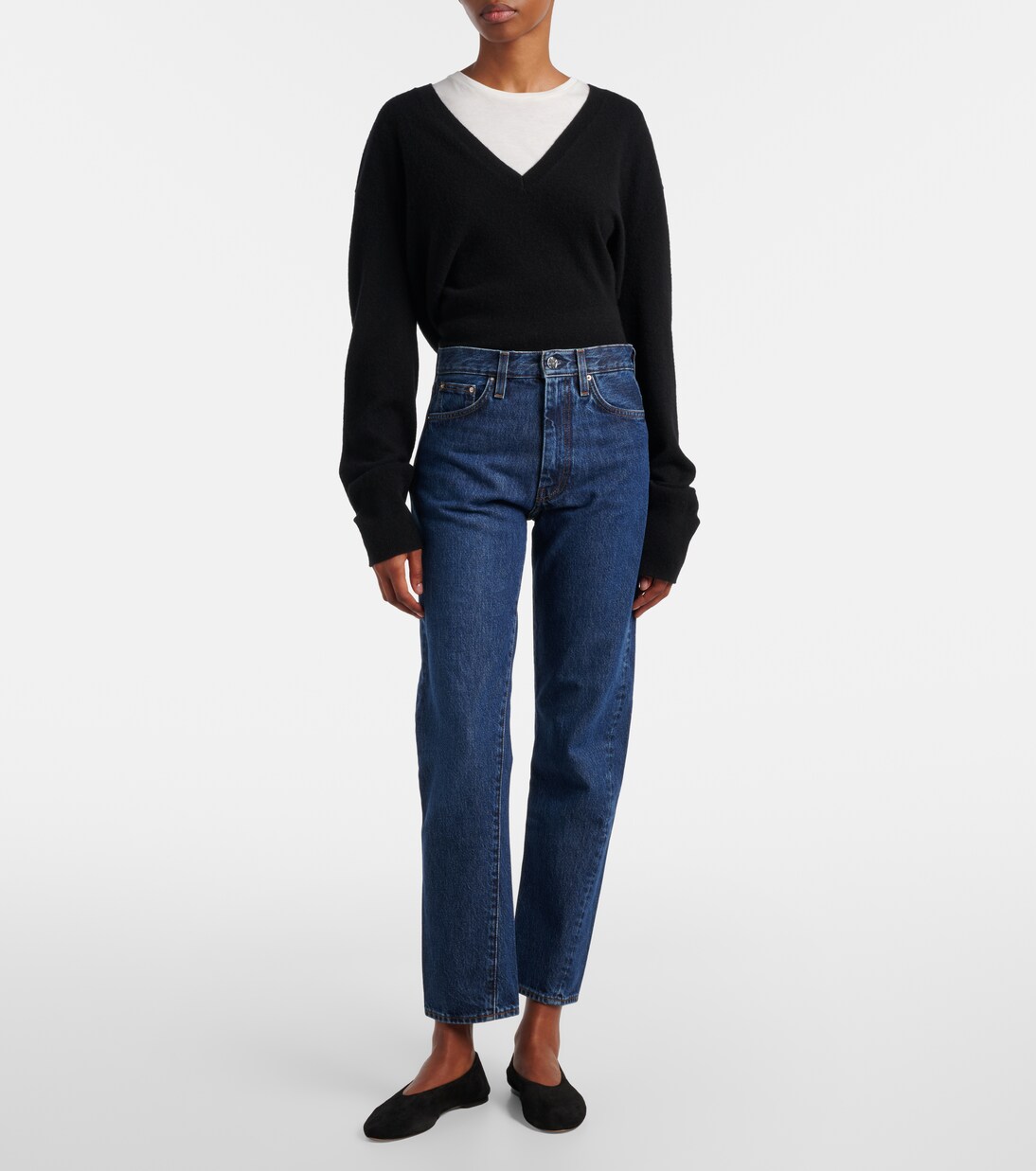 Twisted Seam mid-rise straight jeans | Toteme