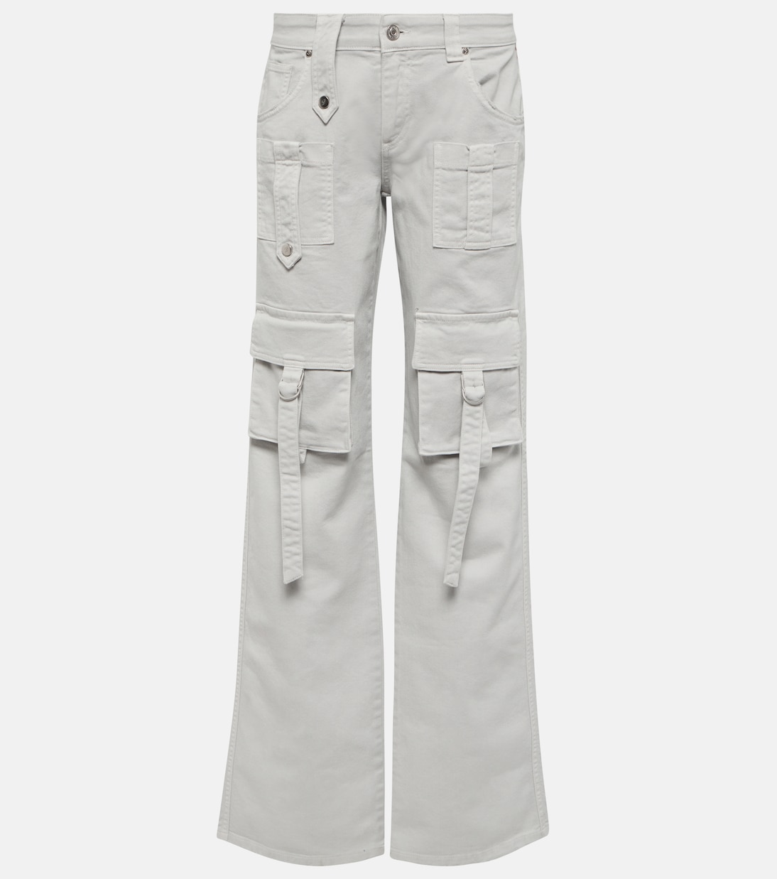 Pantalones cargo en denim de tiro bajo | Blumarine