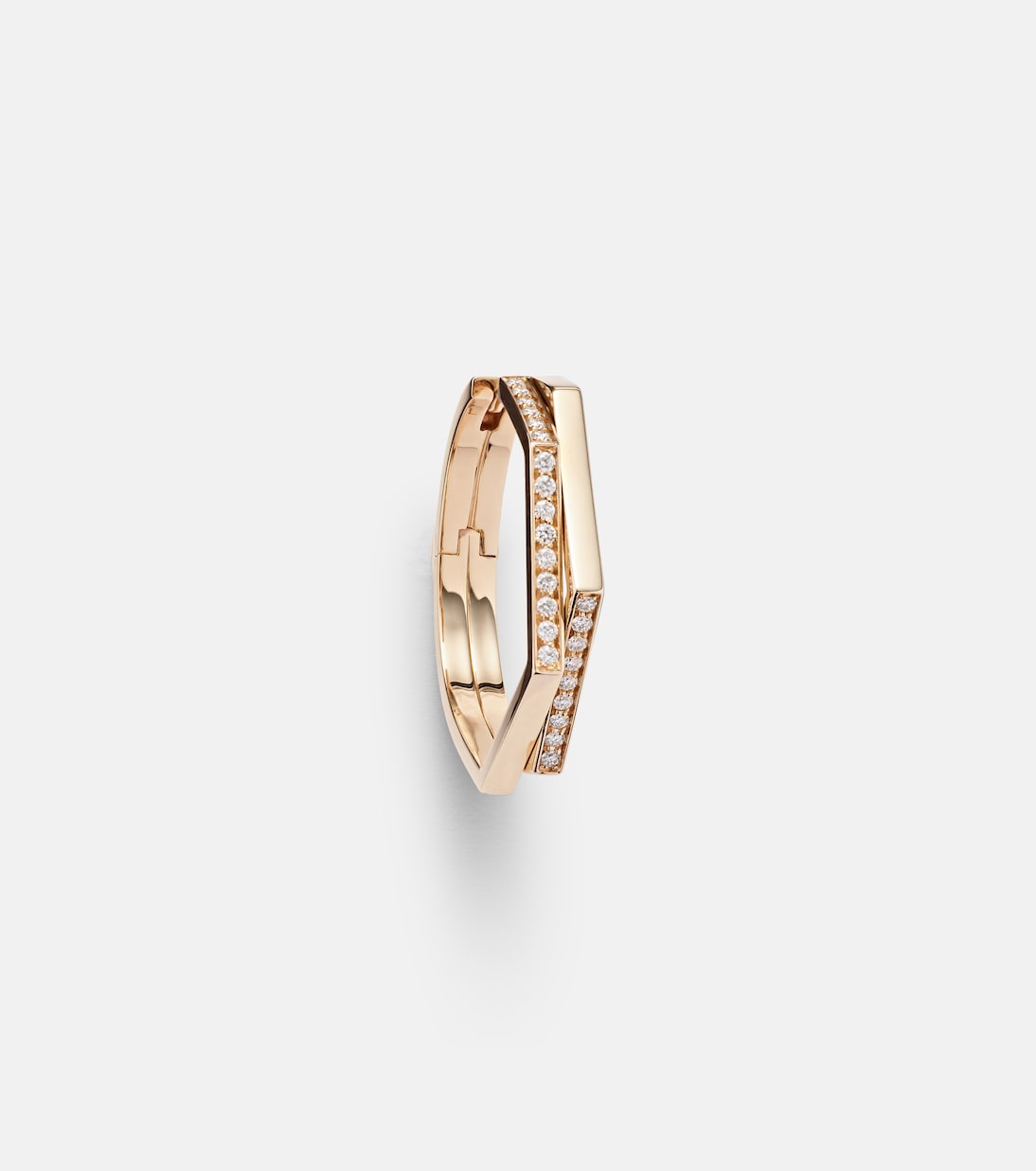 Antifer 18kt rose gold single earring with diamonds | Repossi