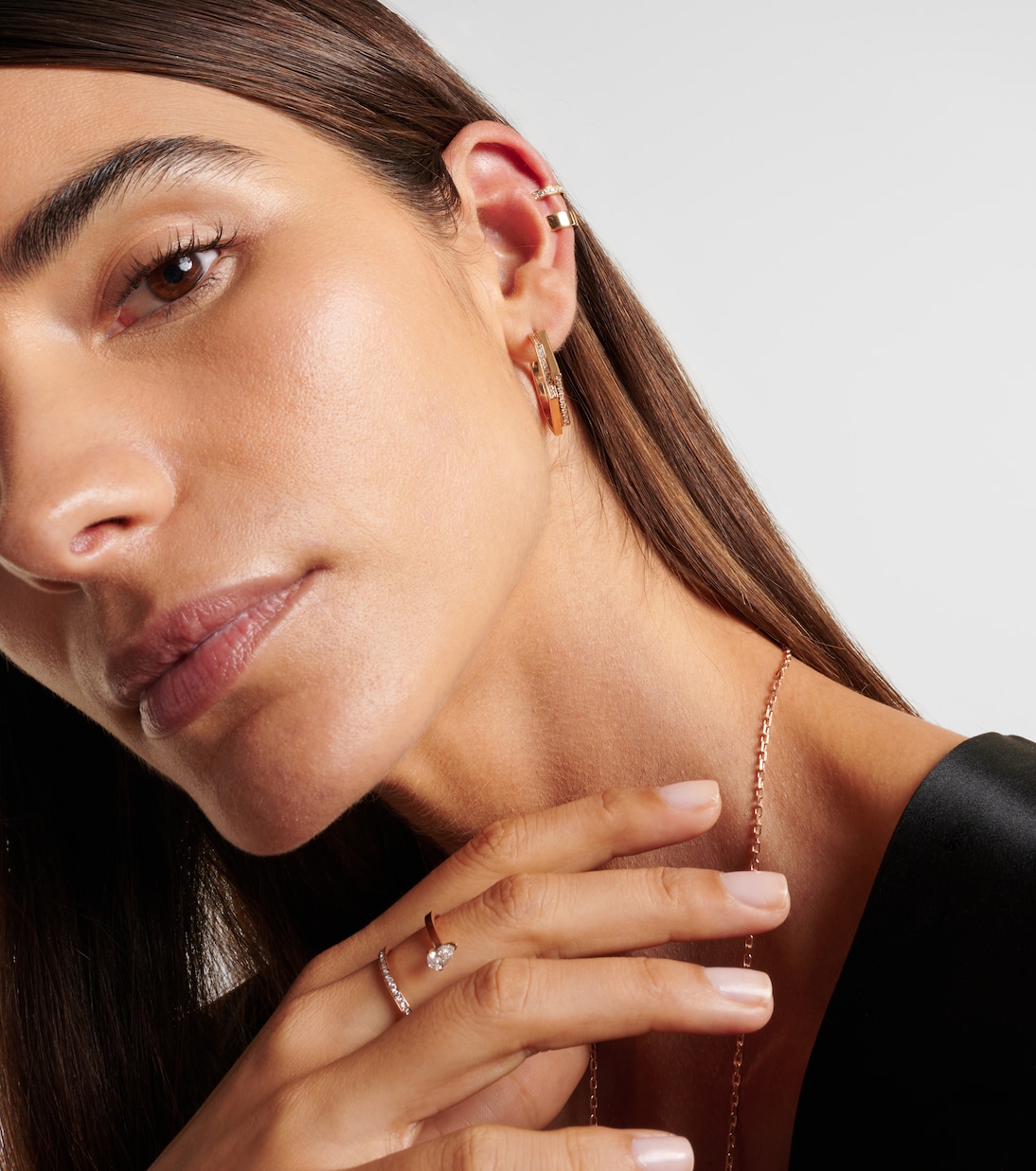 Antifer 18kt rose gold single earring with diamonds | Repossi