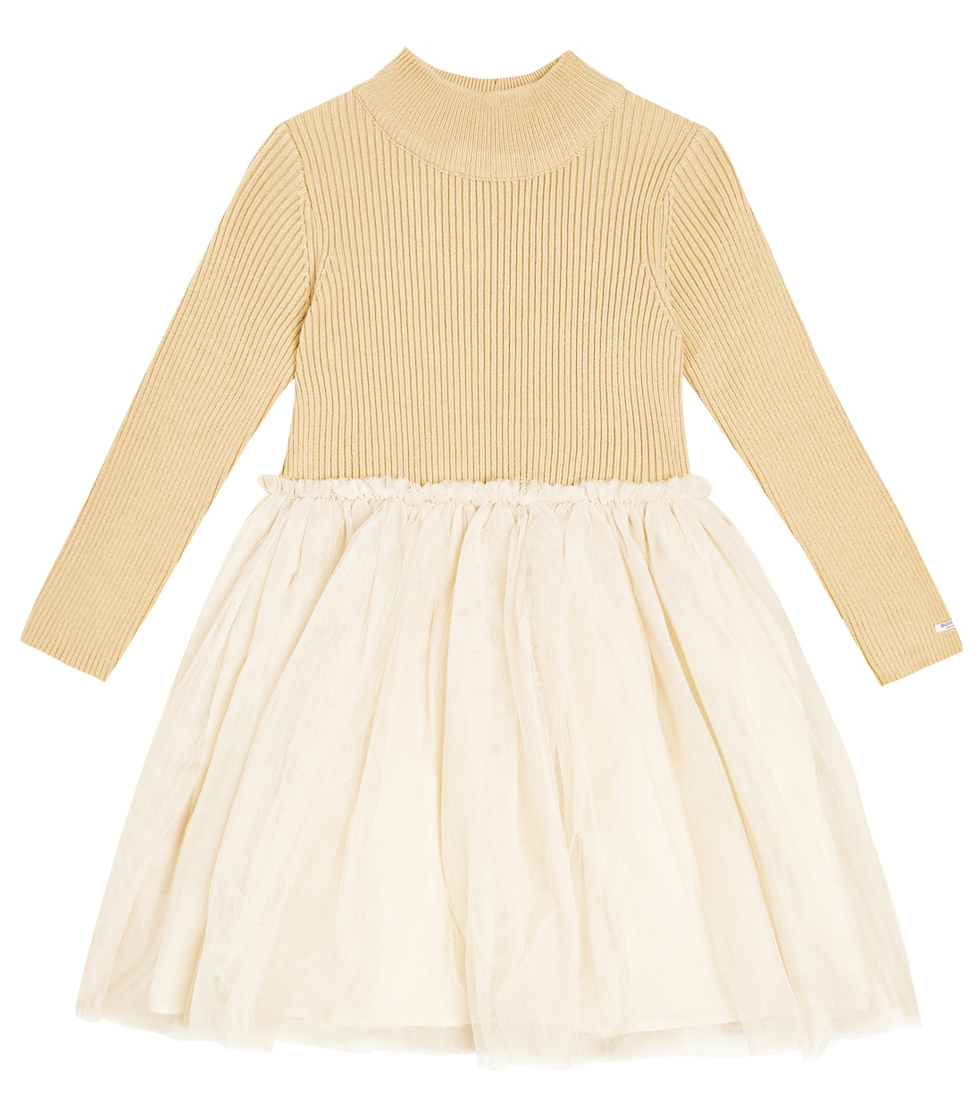 Lotus wool-blend and tulle dress | Donsje