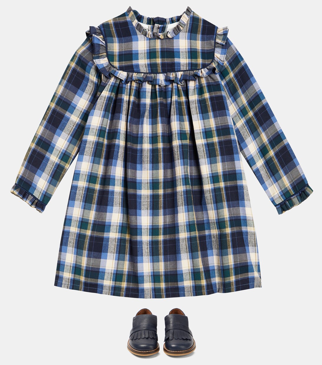 Vela checked dress and bloomers set | La Coqueta
