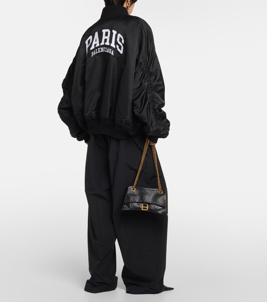 Paris satin varsity jacket | Balenciaga