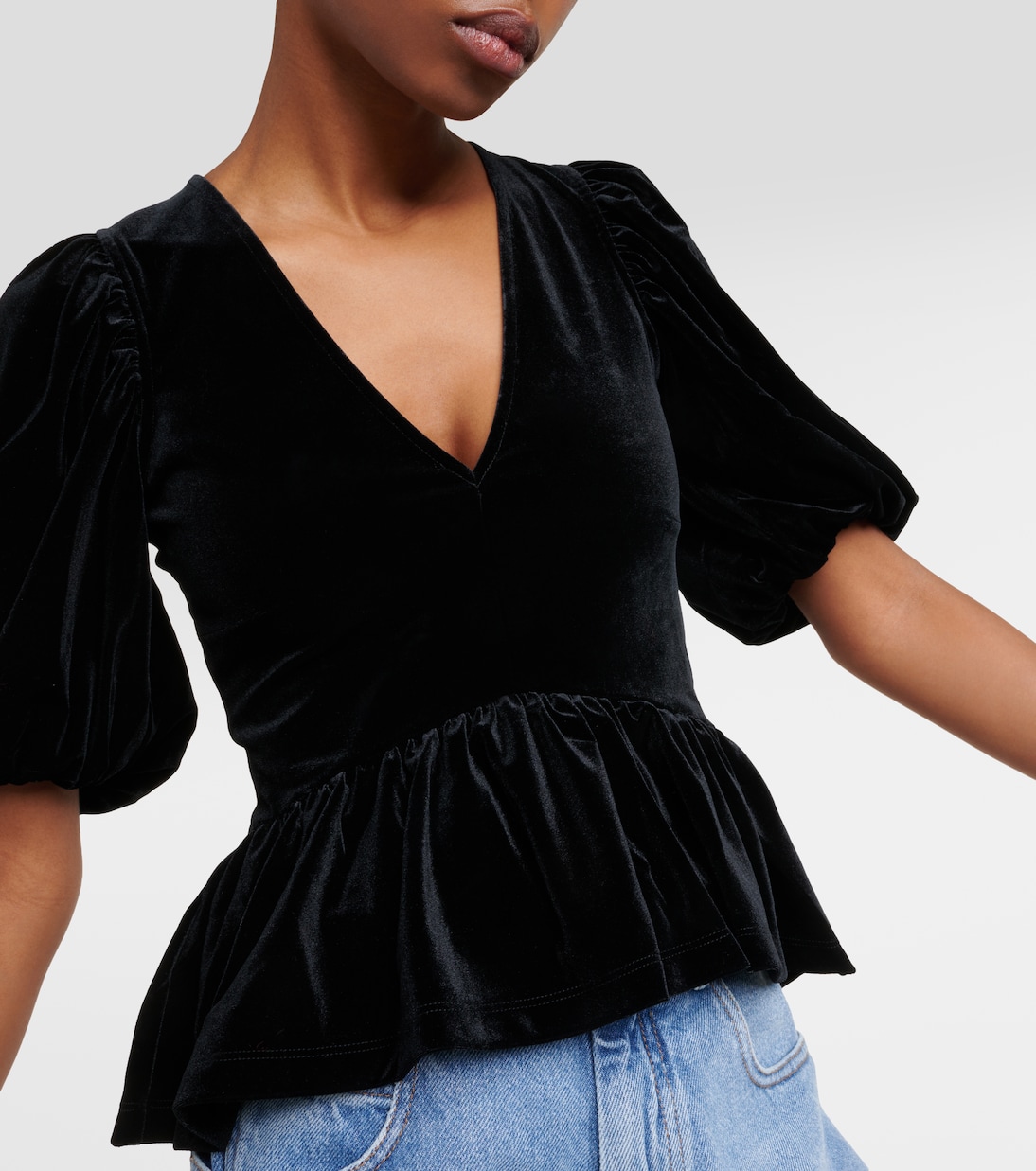 Top aus Samt | Ganni