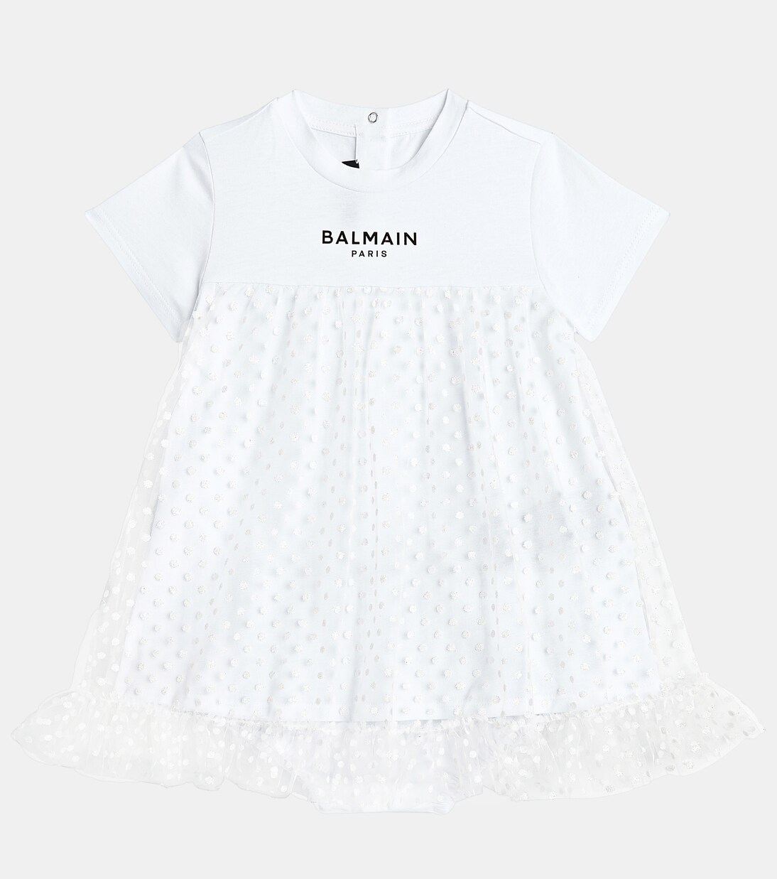 Bébé – Set robe et culotte bloomer en coton | Balmain Kids