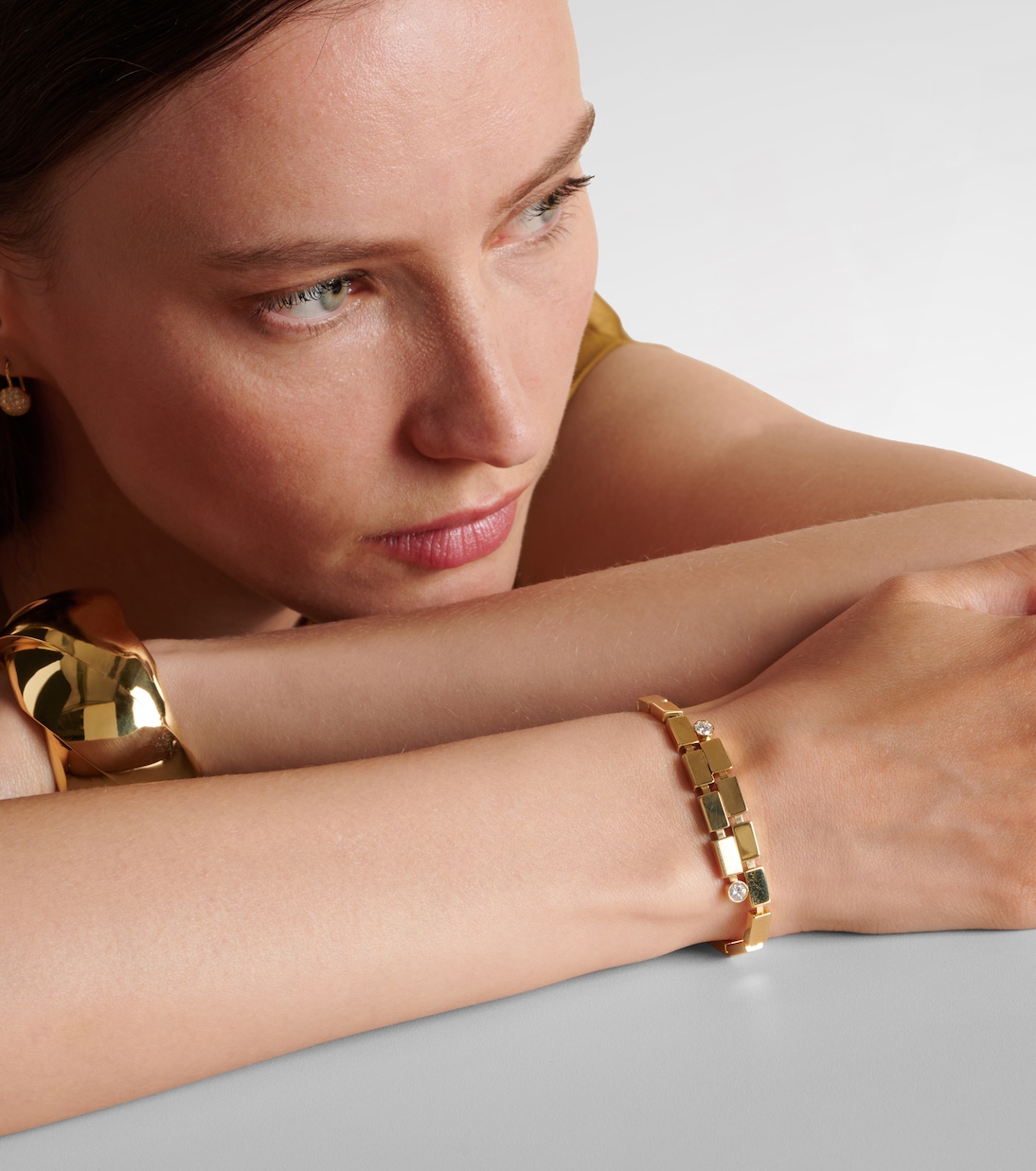 18kt gold bracelet with diamonds | Ileana Makri