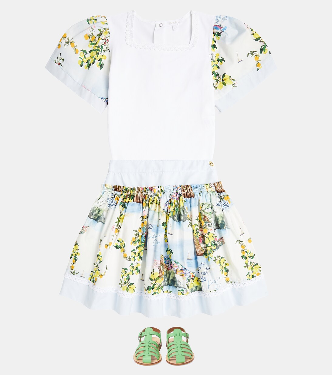 Set aus Top und Rock aus einem Baumwollgemisch | Patachou