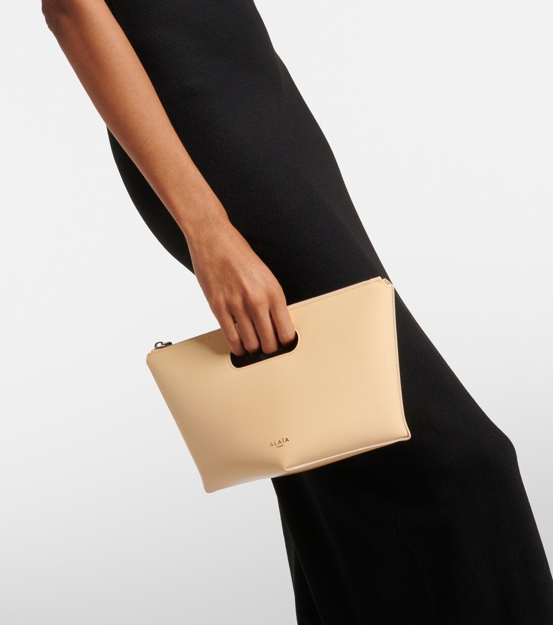 Folded Mini leather clutch | Alaïa