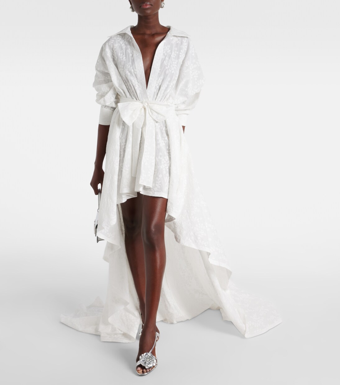 Bestickte Robe aus Baumwolle | Norma Kamali