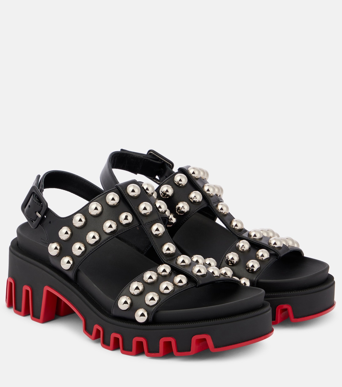 Duniclou studded leather sandals  | Christian Louboutin