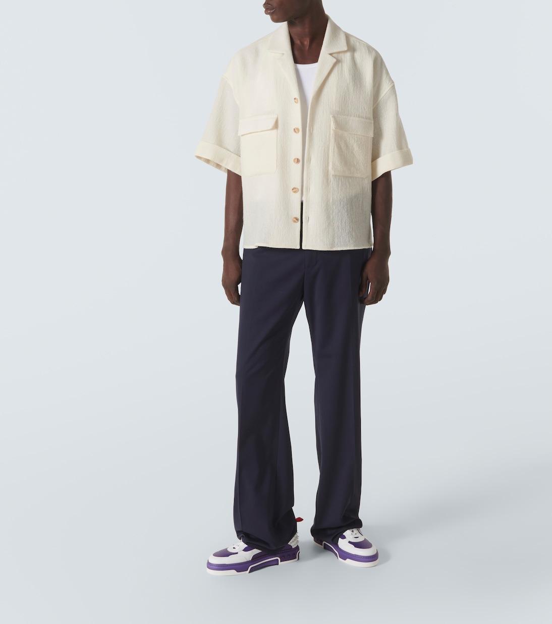 Astroloubi leather-trimmed sneakers | Christian Louboutin