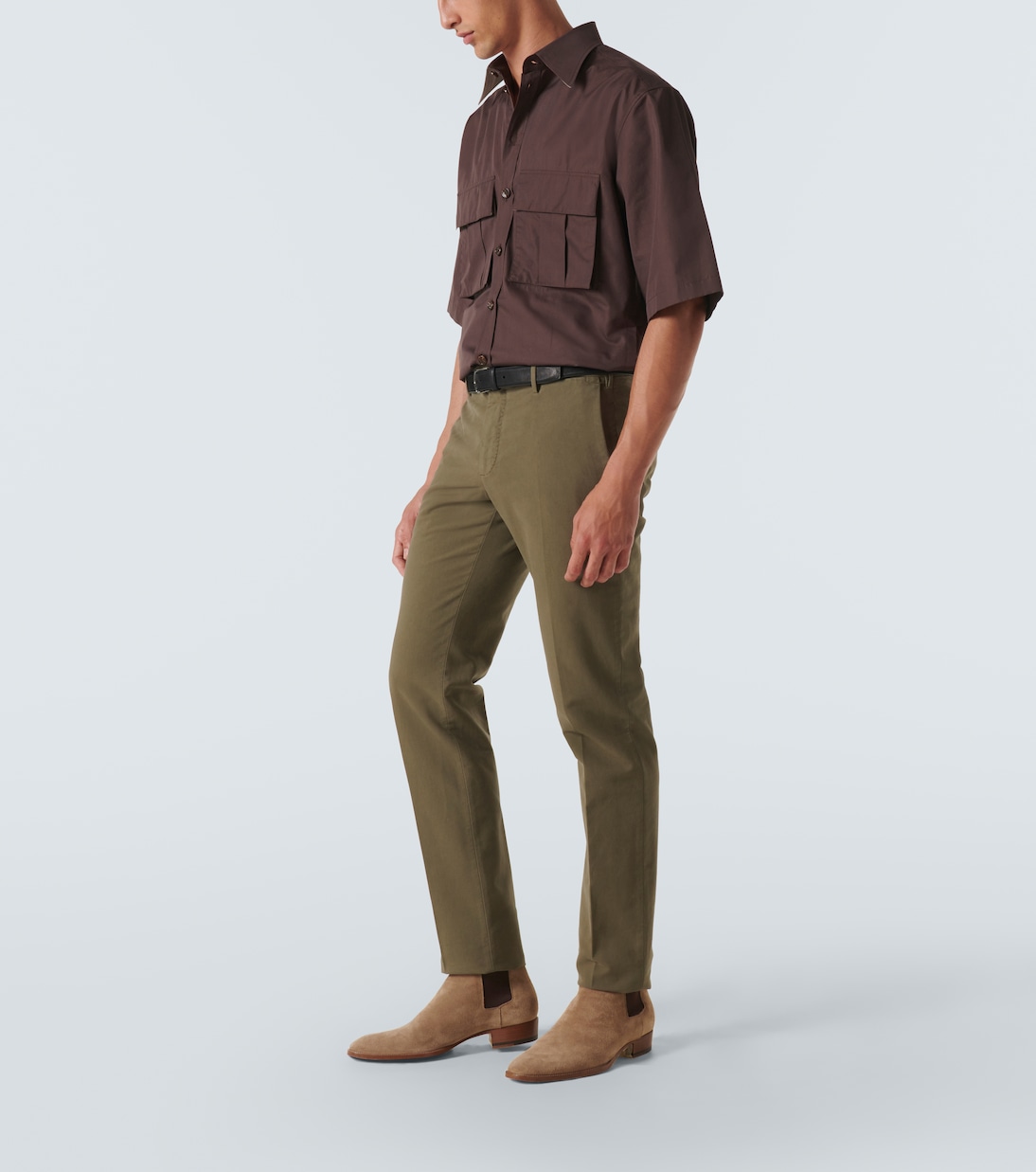 Cotton slim pants | Slowear