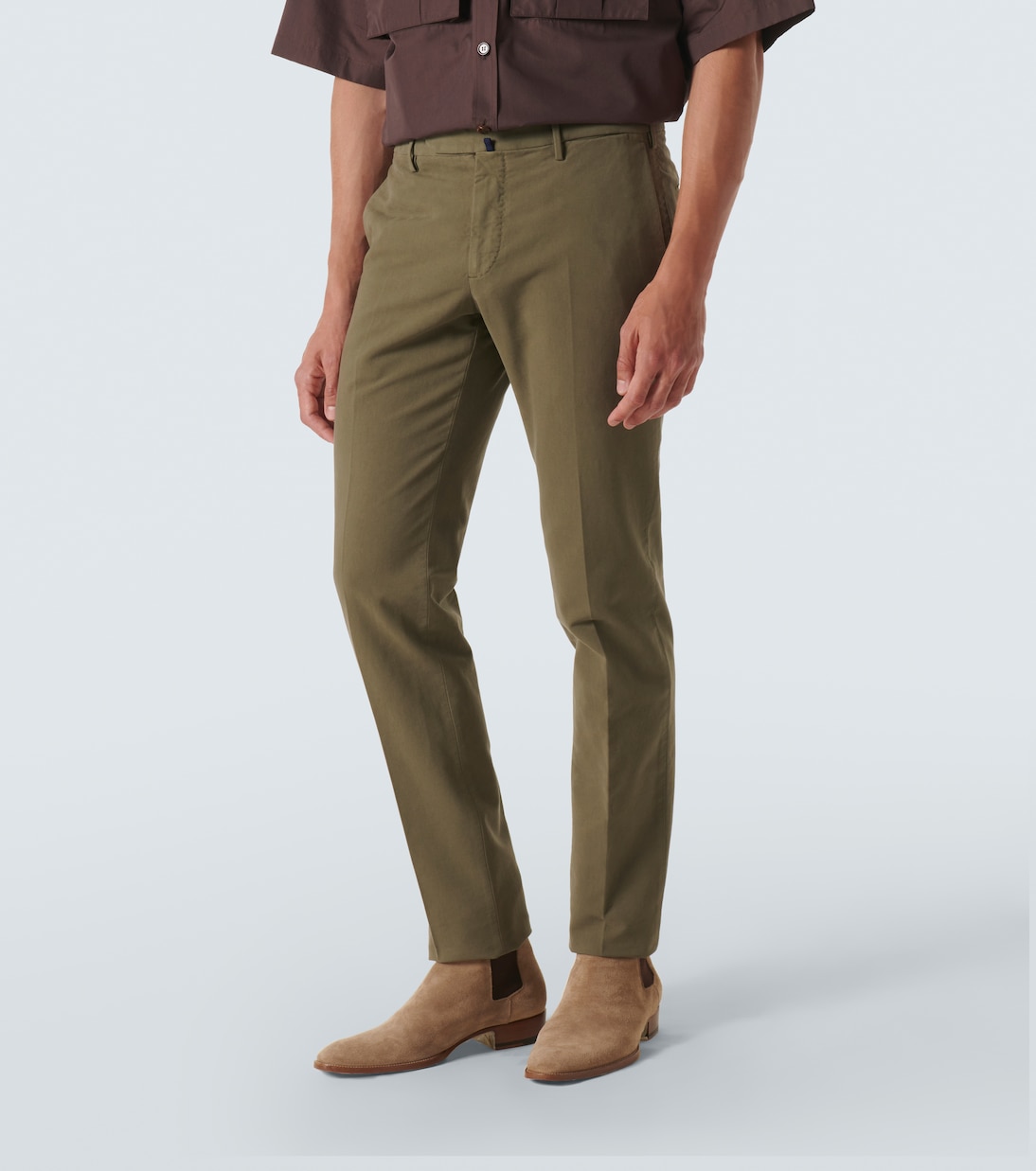 Cotton slim pants | Slowear