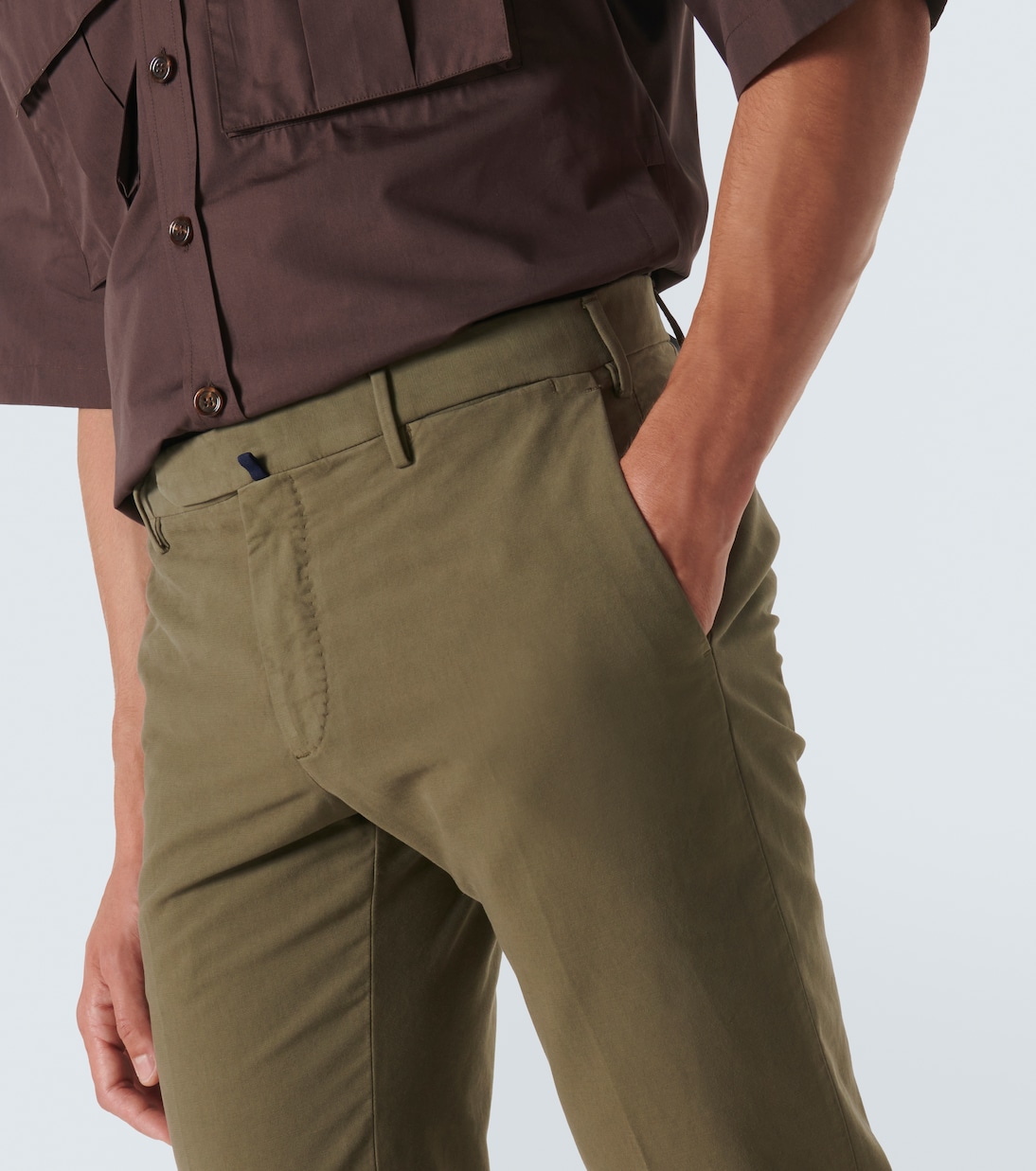 Cotton slim pants | Slowear