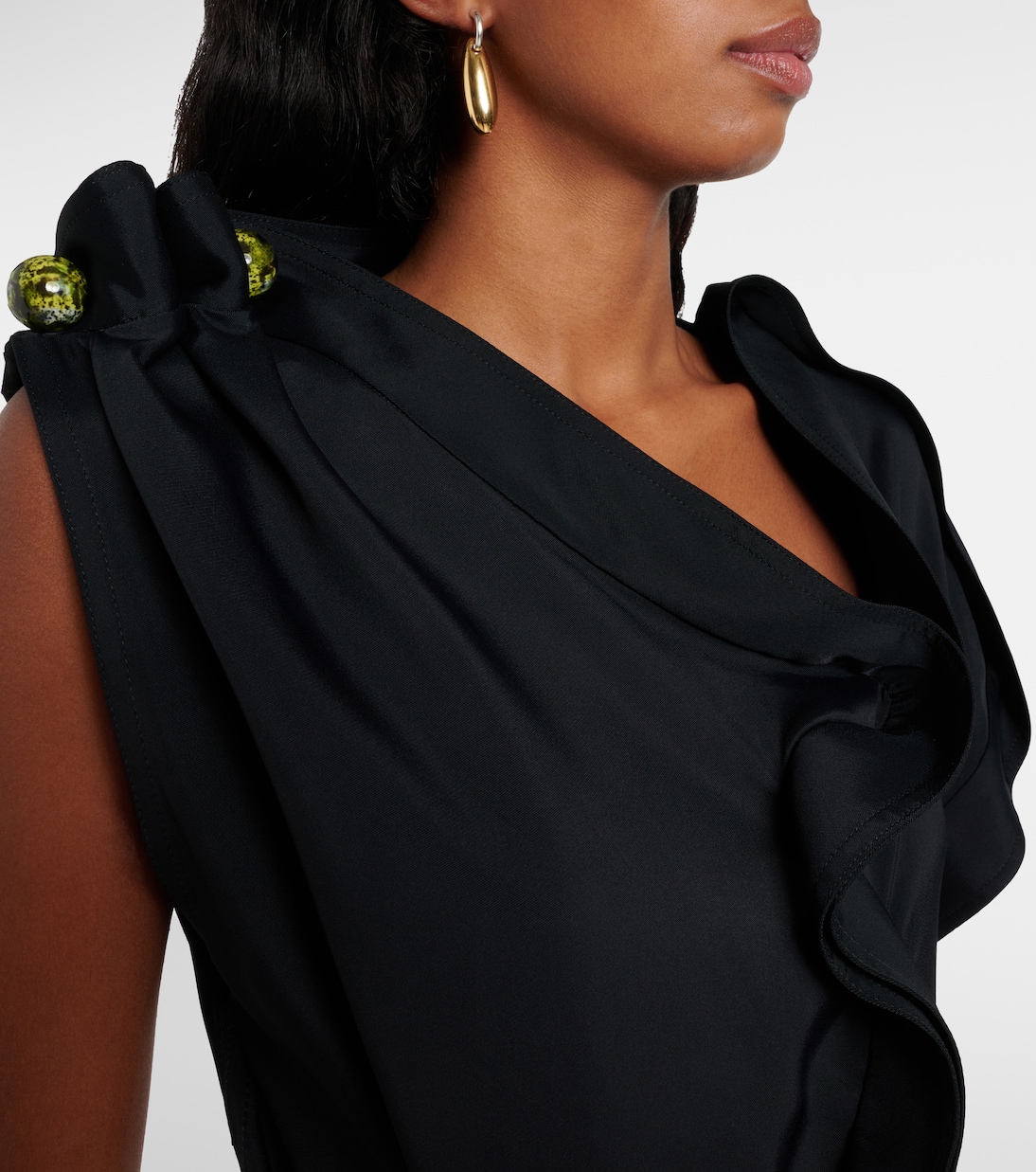 Gathered midi dress | Bottega Veneta