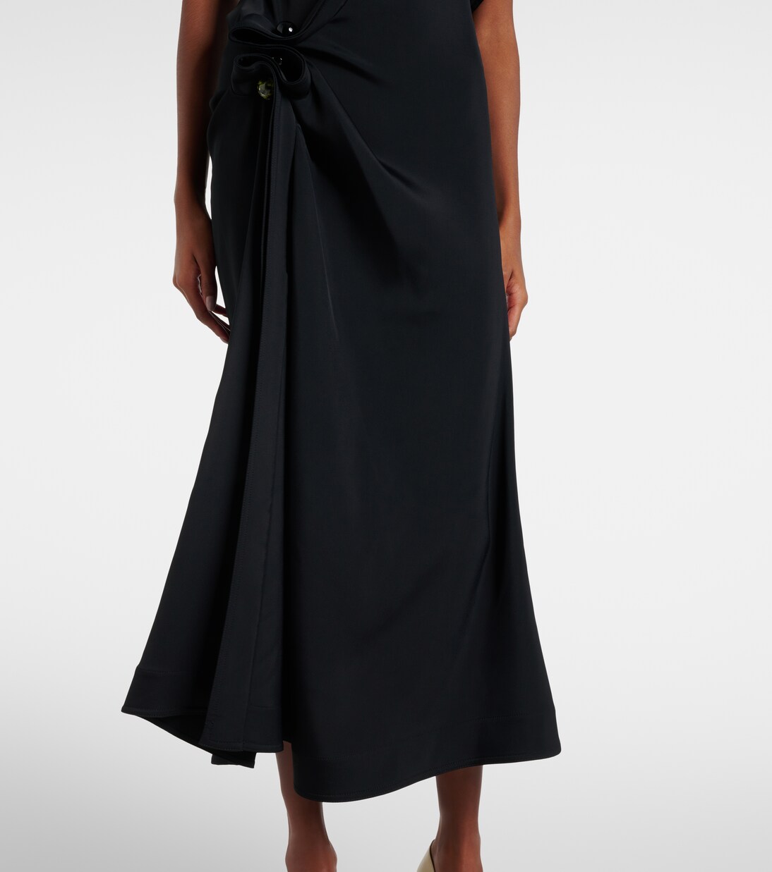 Gathered midi dress | Bottega Veneta