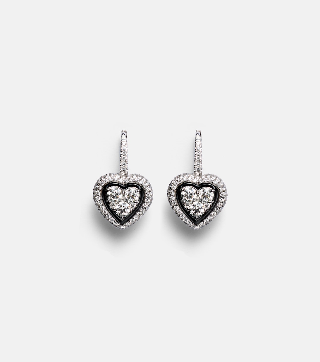 18kt white gold earrings with diamonds | Kamyen