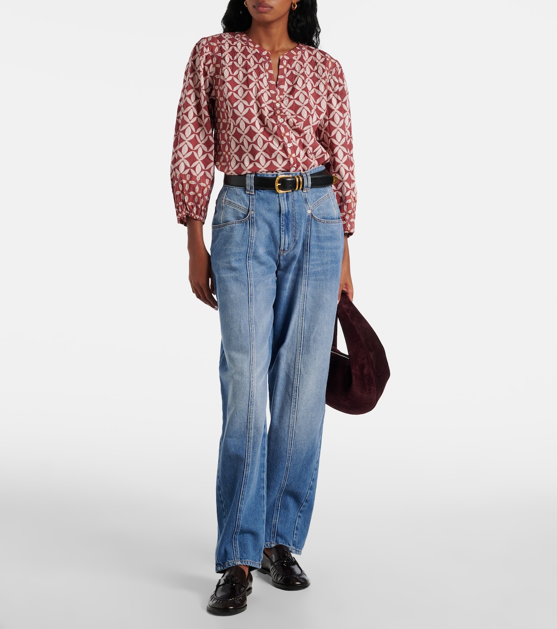 Bedruckte Bluse Haddon aus Baumwolle | Velvet