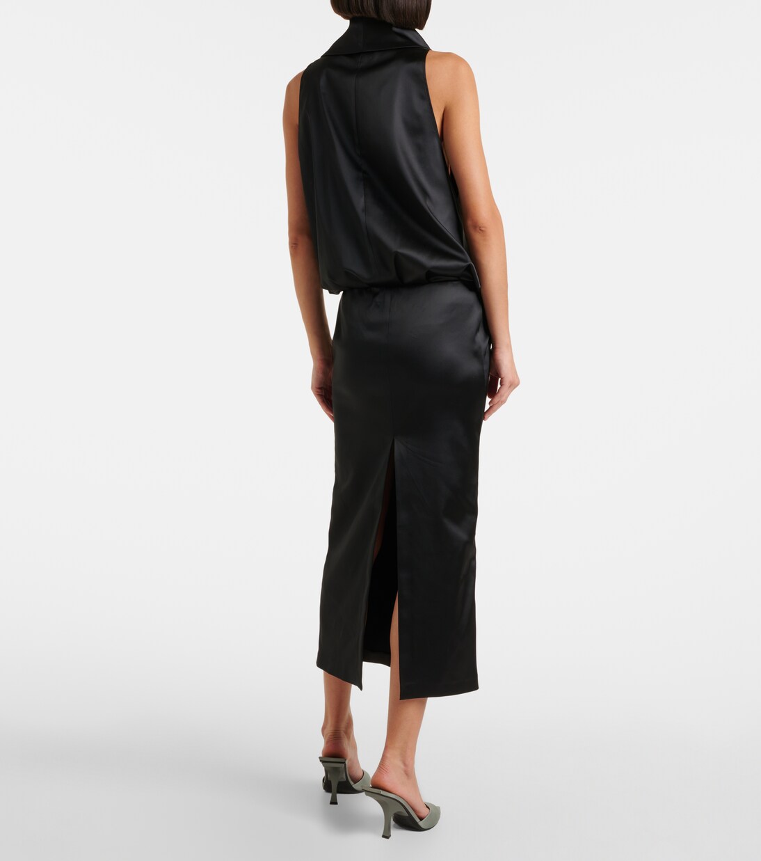 Robe midi en satin | The Attico