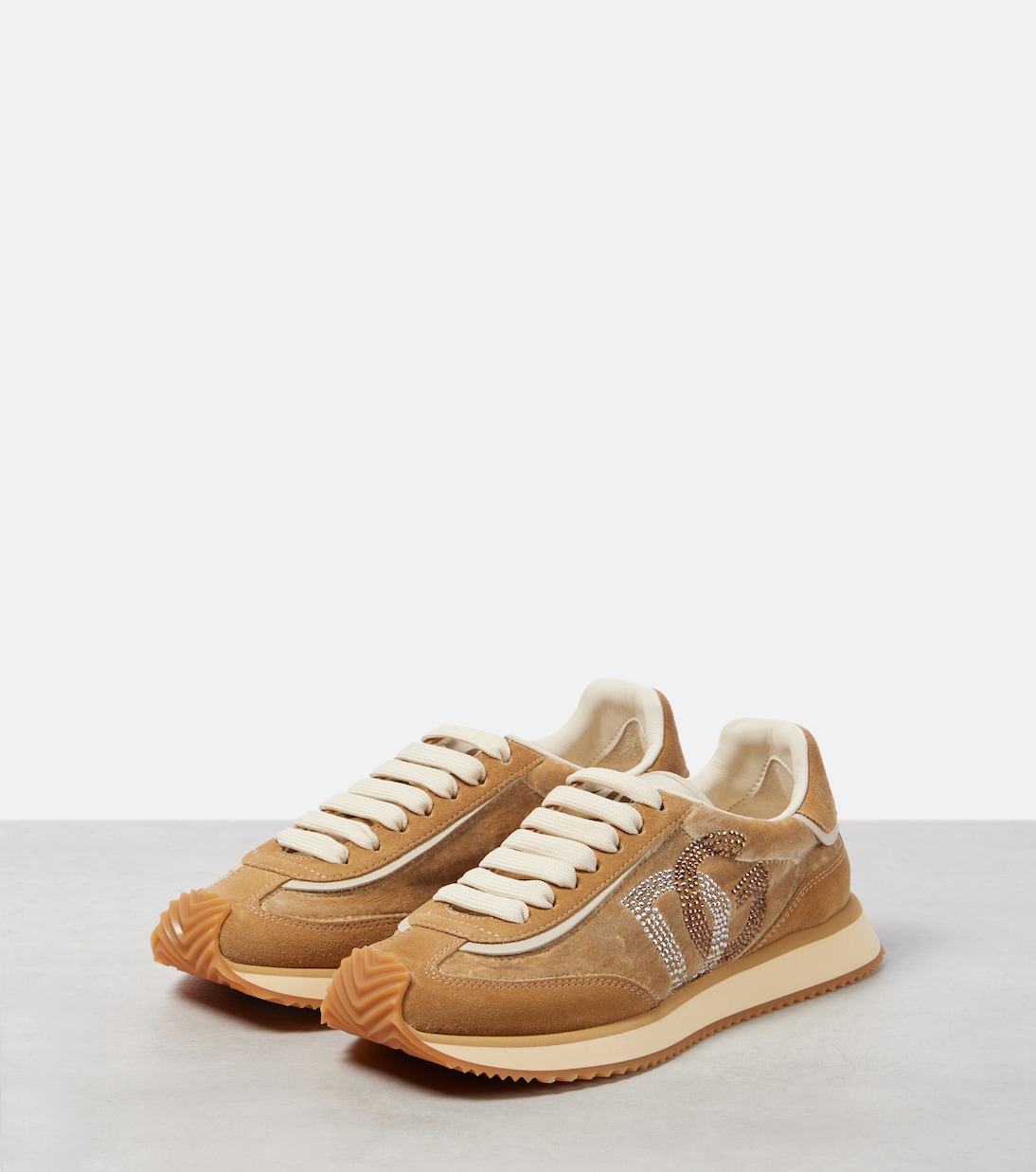 DG leather-trimmed sneakers | Dolce&Gabbana