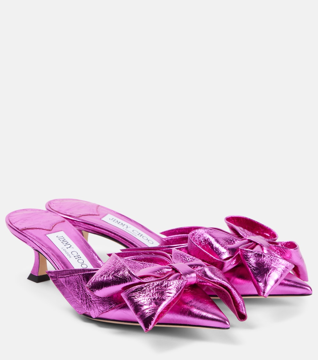 Staz 50 metallic leather mules | Jimmy Choo