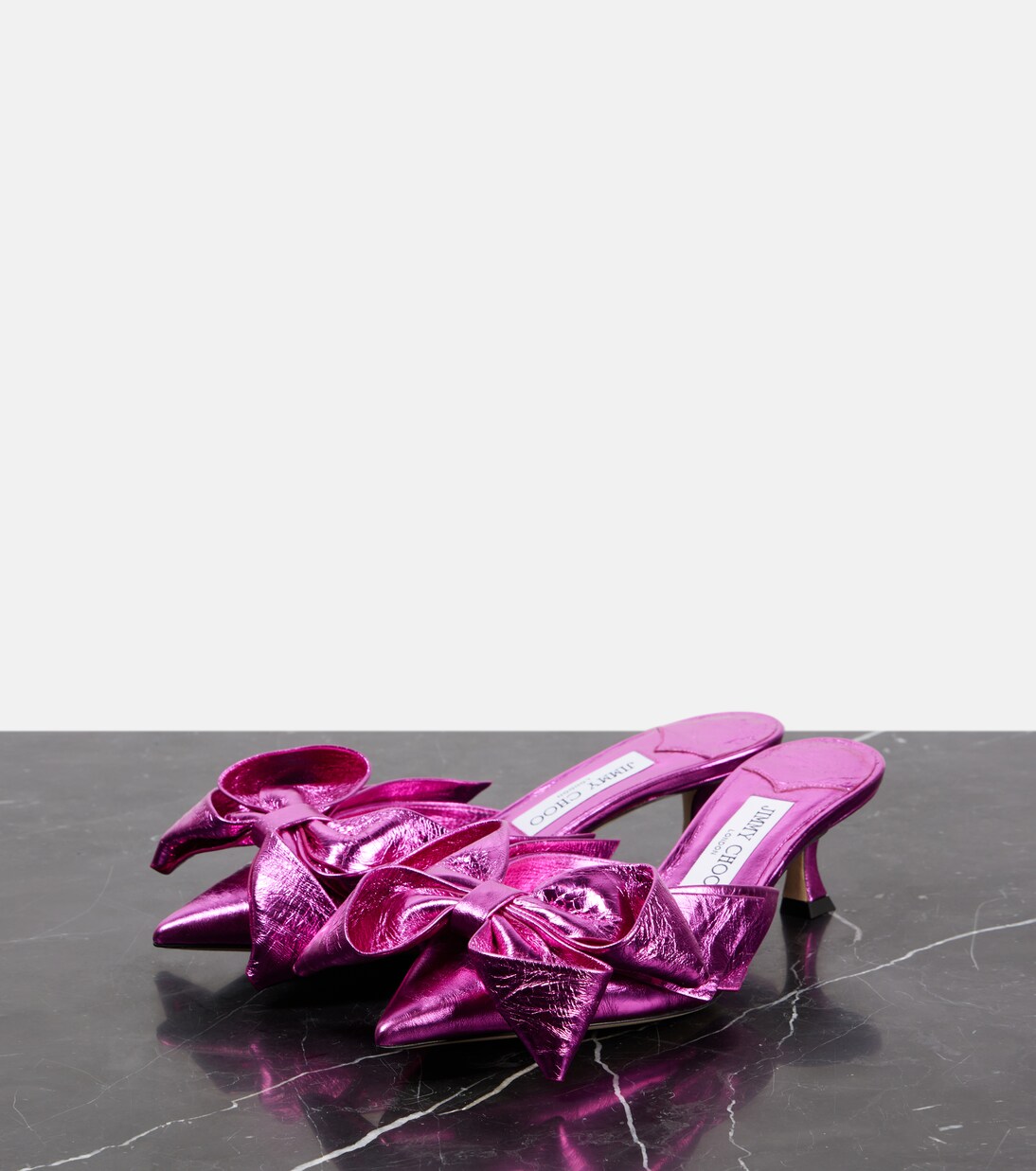 Staz 50 metallic leather mules | Jimmy Choo