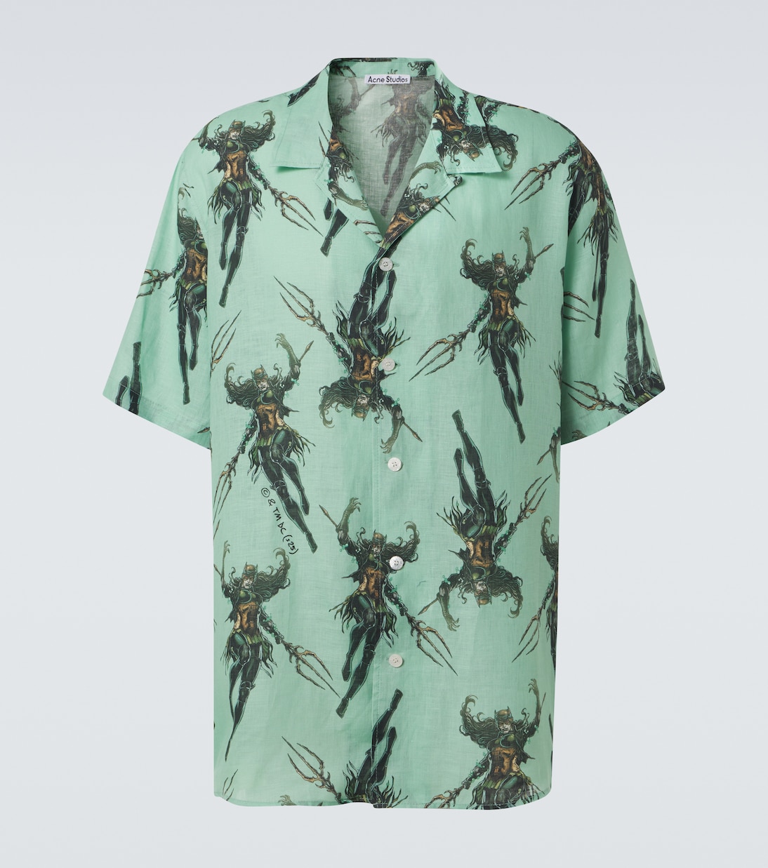 Printed linen bowling shirt | Acne Studios