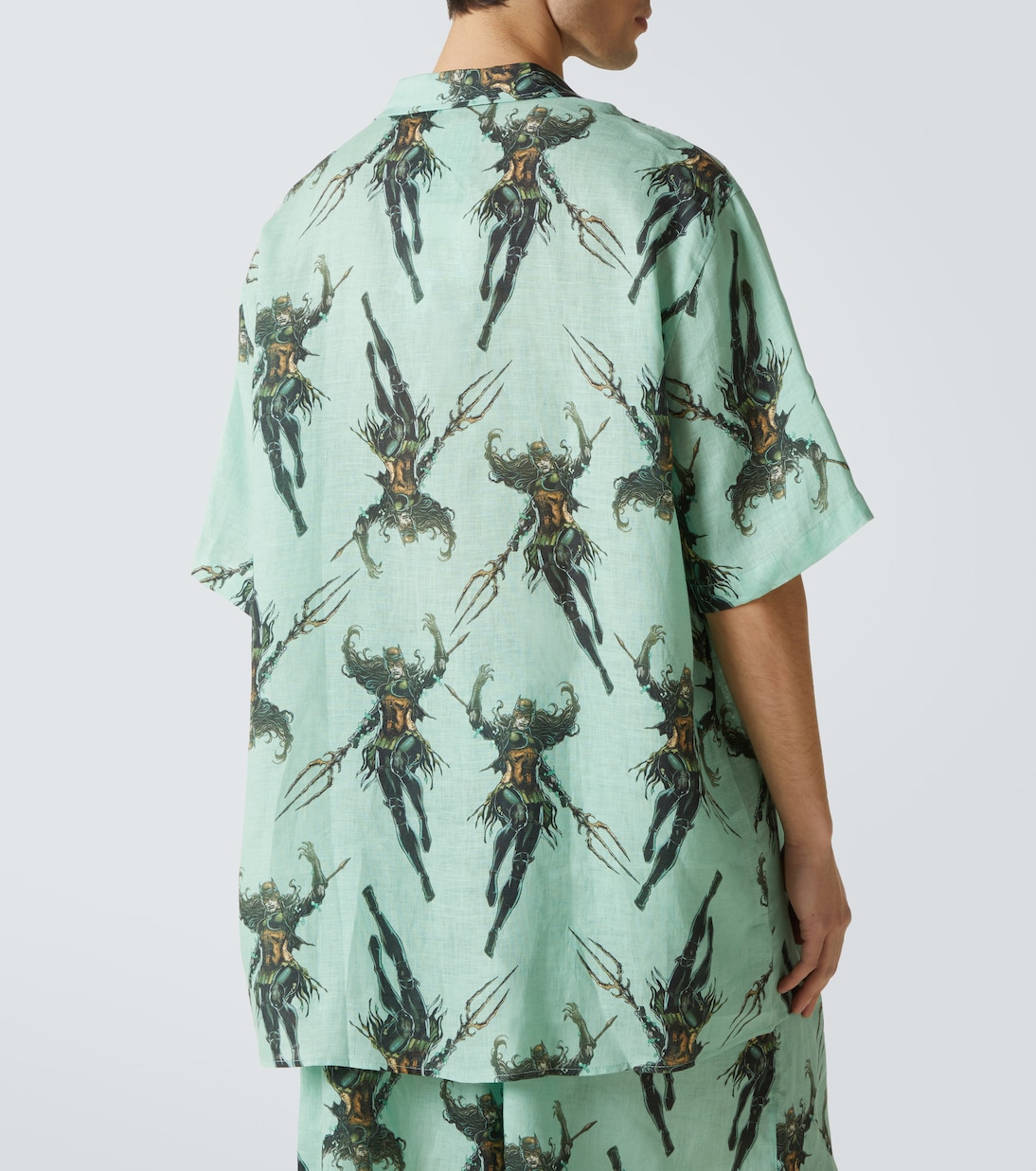 Printed linen bowling shirt | Acne Studios