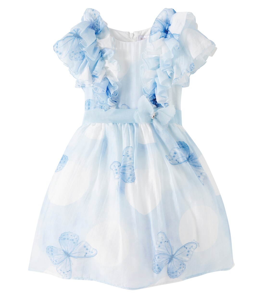 Printed polka-dot organza dress | Monnalisa