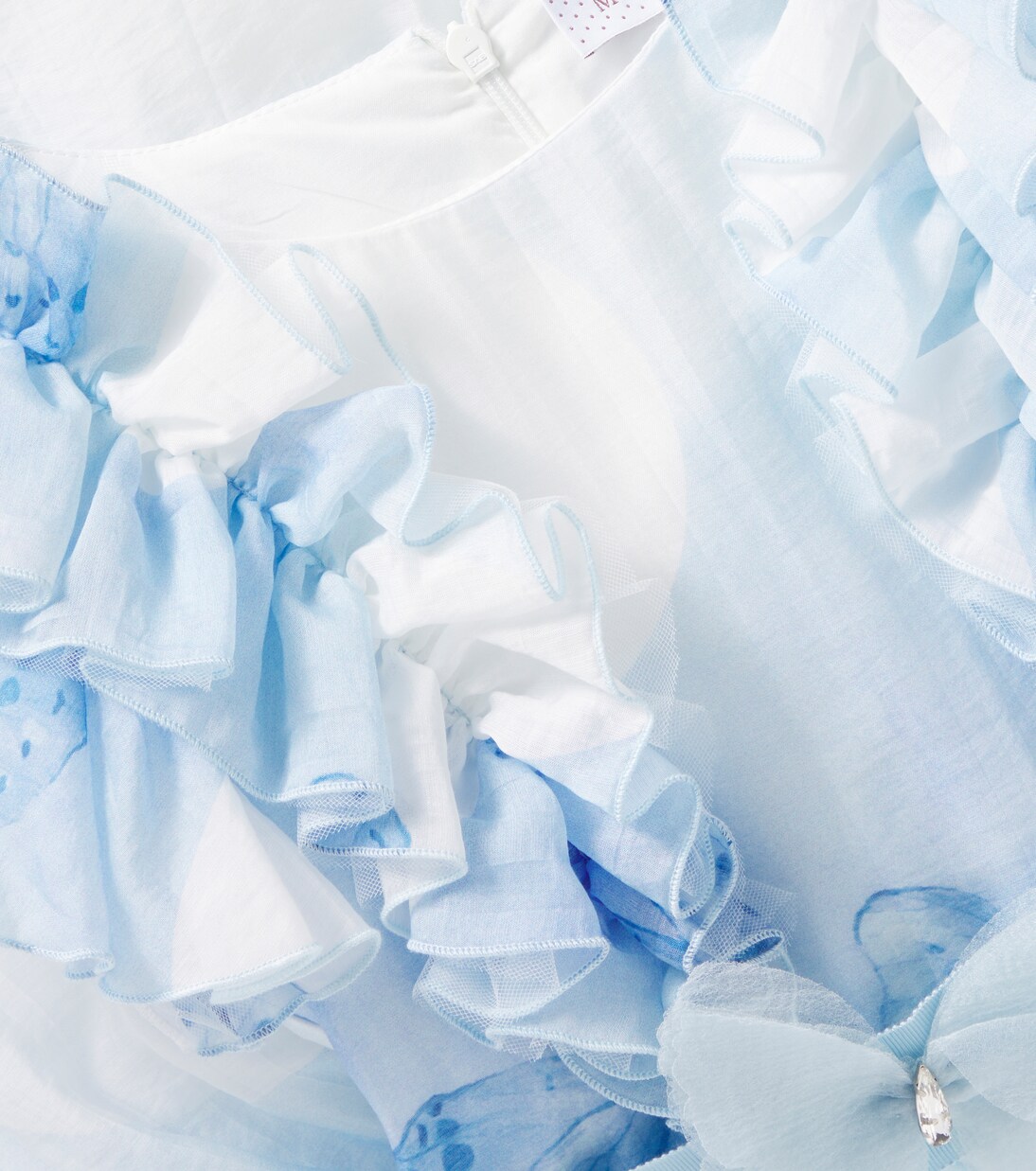 Printed polka-dot organza dress | Monnalisa