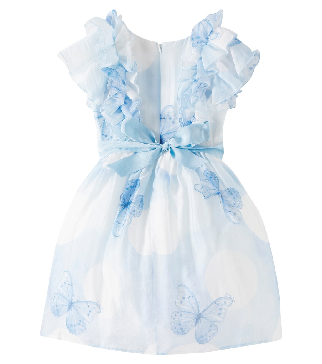 Printed polka-dot organza dress | Monnalisa