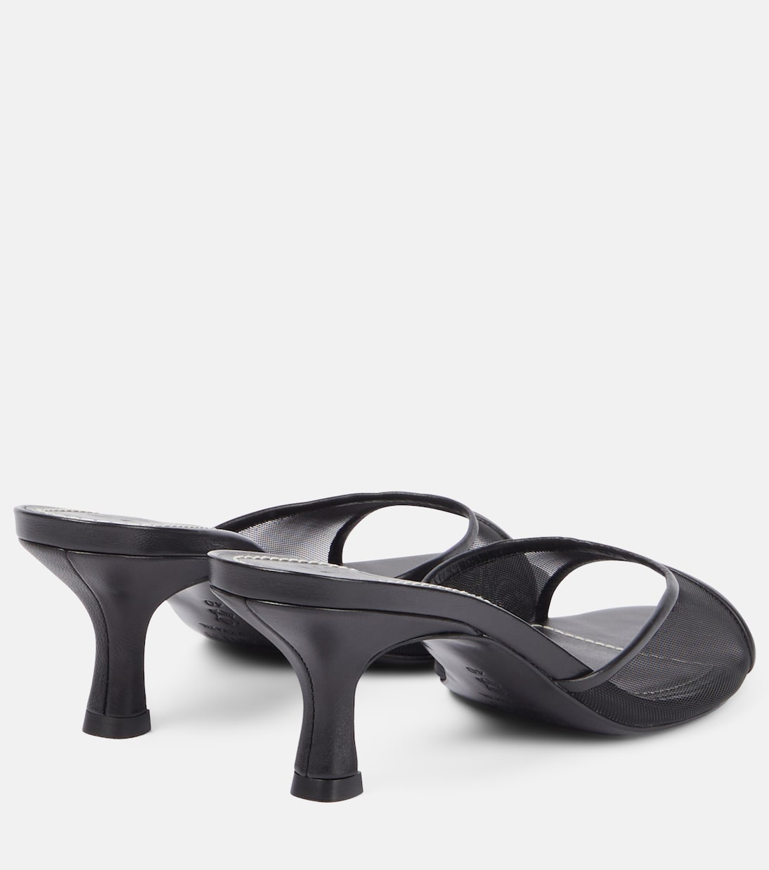 Brigitte 55 leather-trimmed mesh mules | Staud