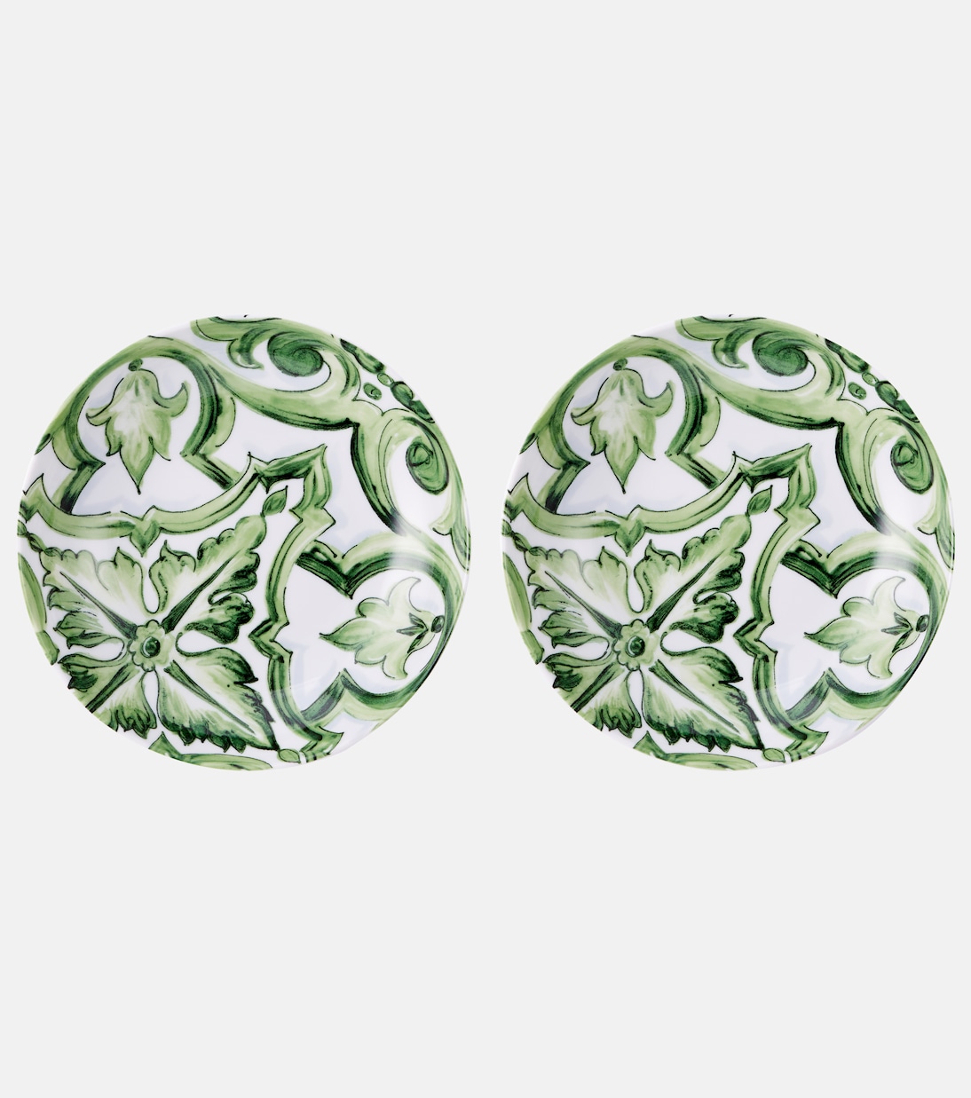 Majolica set of 2 porcelain soup plates | Dolce&Gabbana Casa