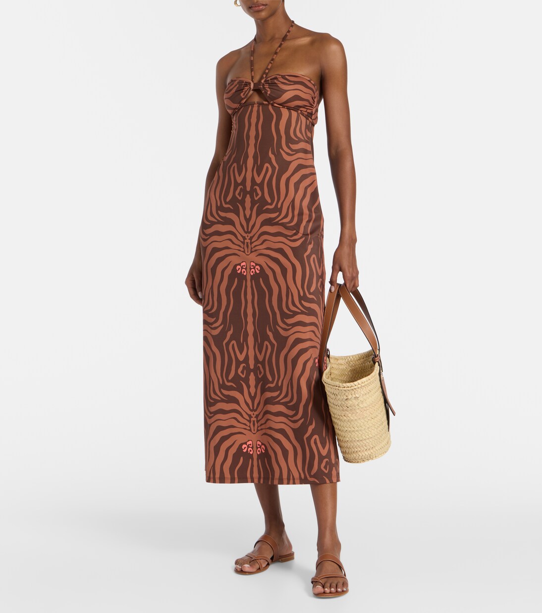 Robe midi Jungle Palms imprimée | Johanna Ortiz